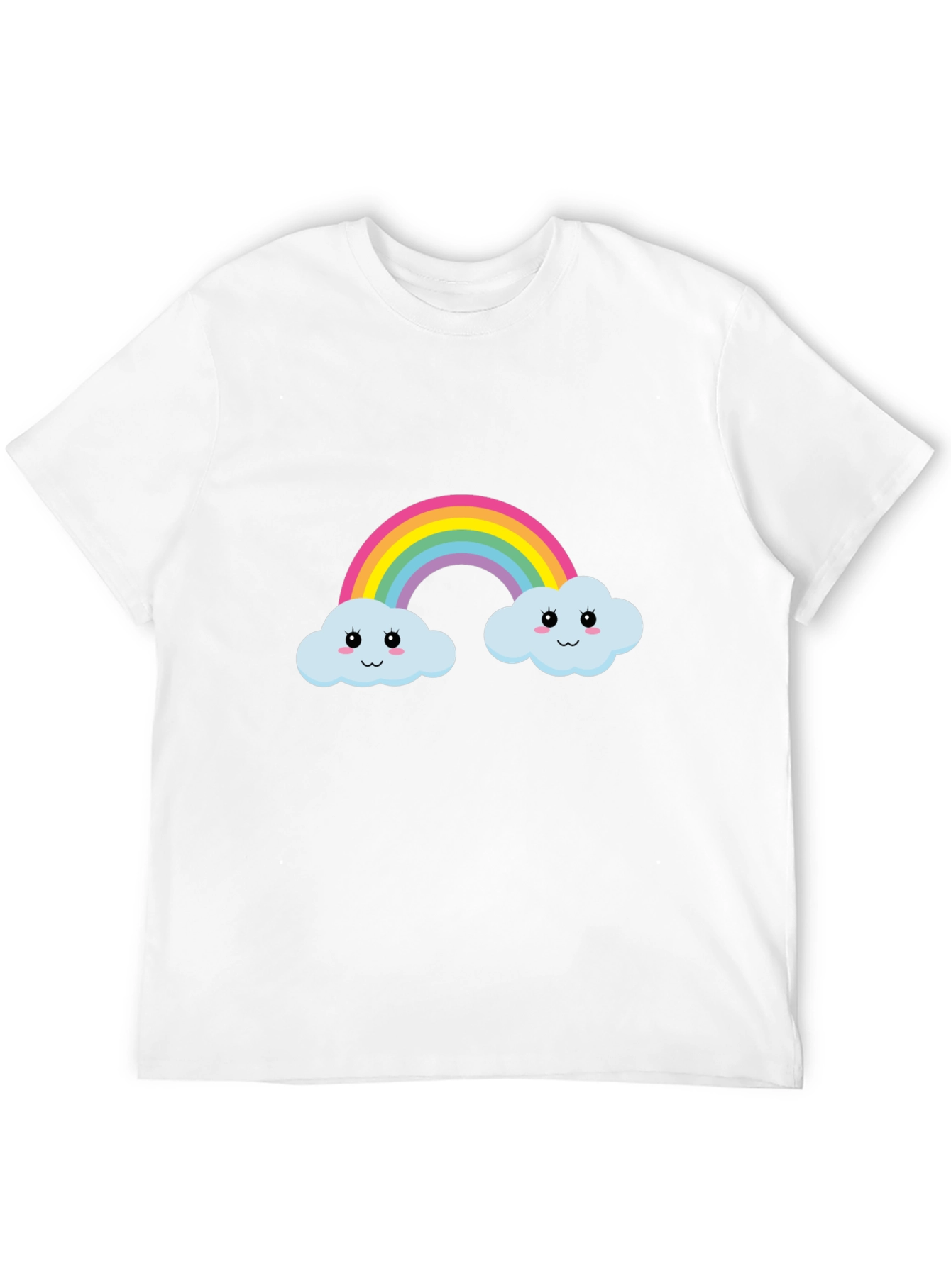 Rainbow Cloud Graphic Tee - Cute & Fun