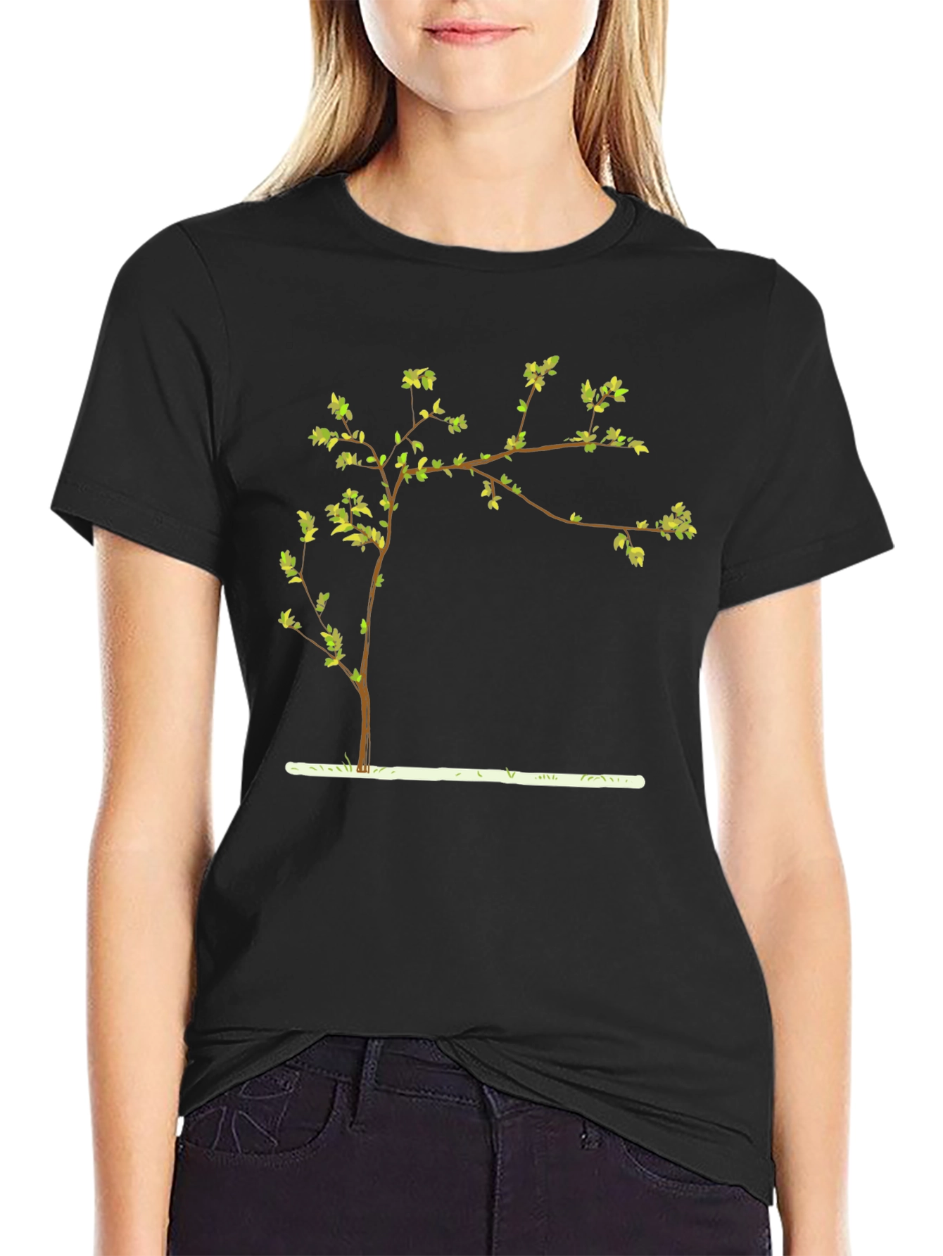 Arboreal Tee: Black Tree Graphic T-Shirt