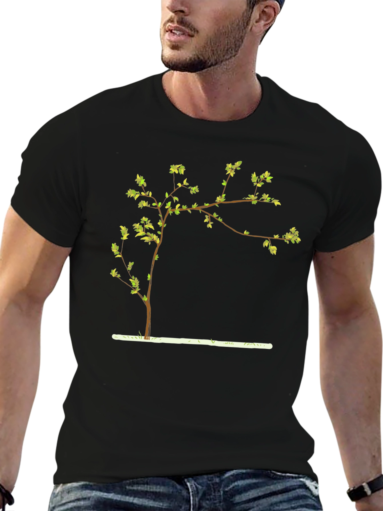 Arboreal Tee: Black Tree Graphic T-Shirt