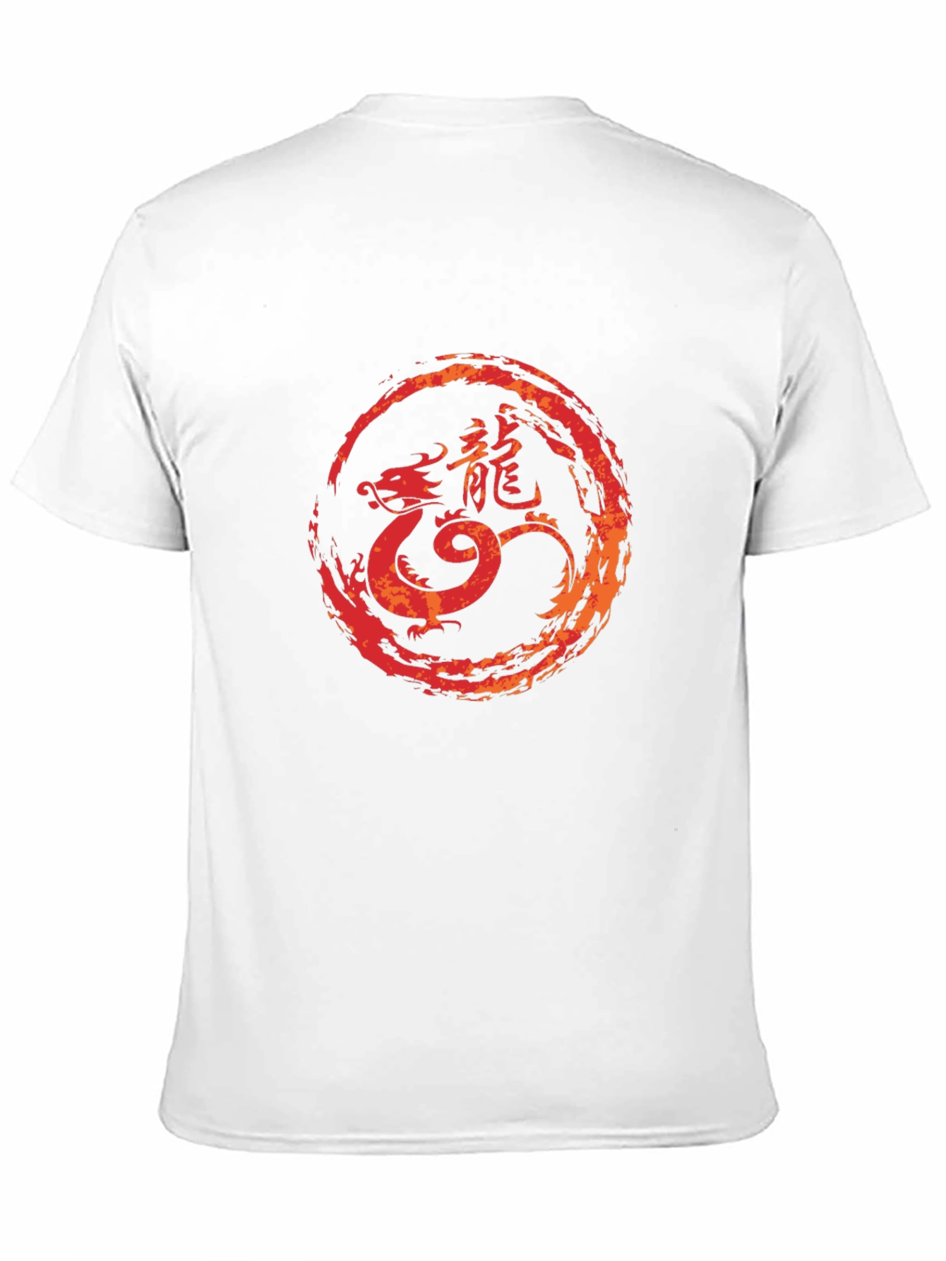 Dragon Circle Graphic Tee - Black Cotton Blend