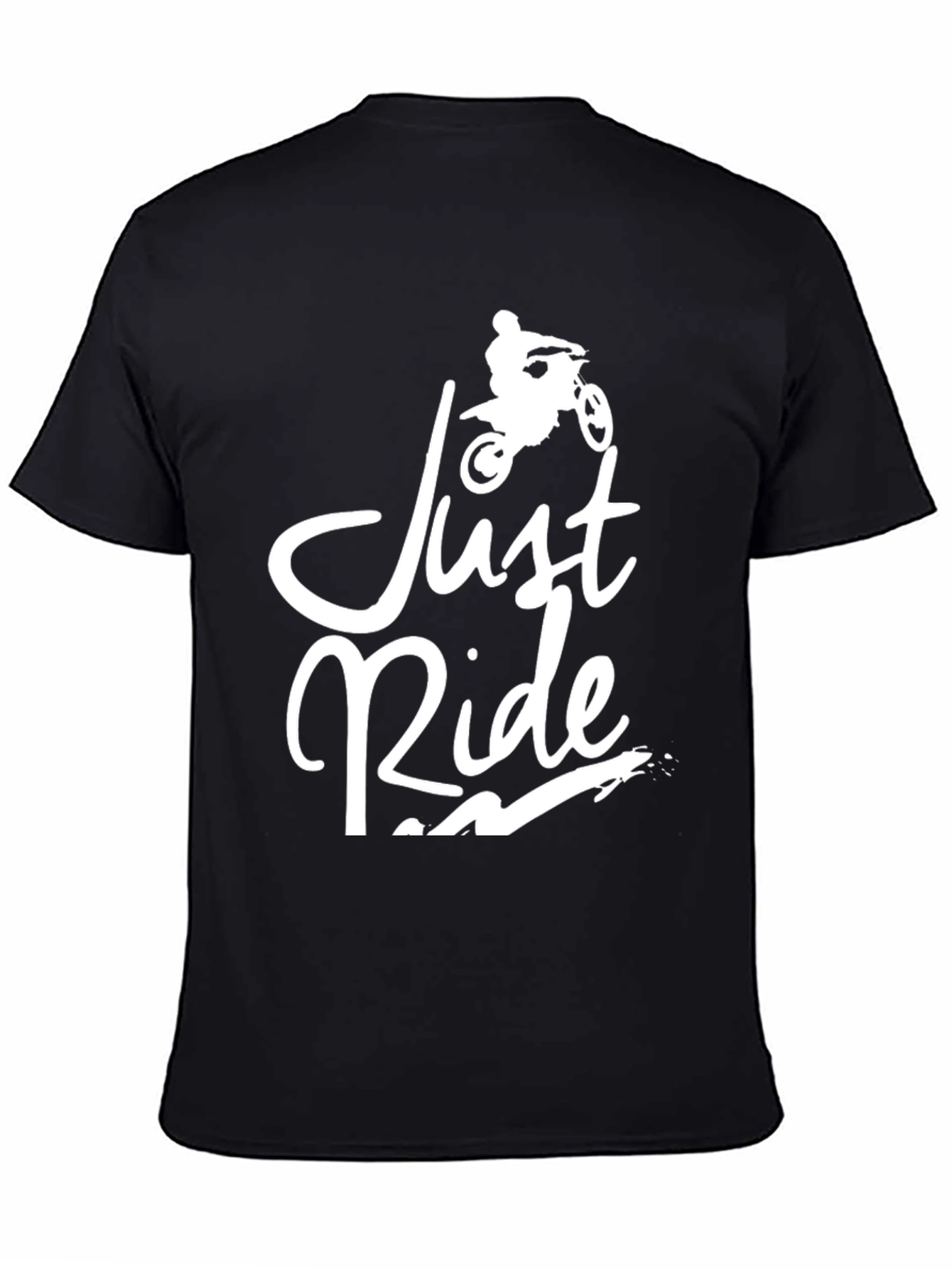 Just Ride Graphic Tee - Motorcycle Design
