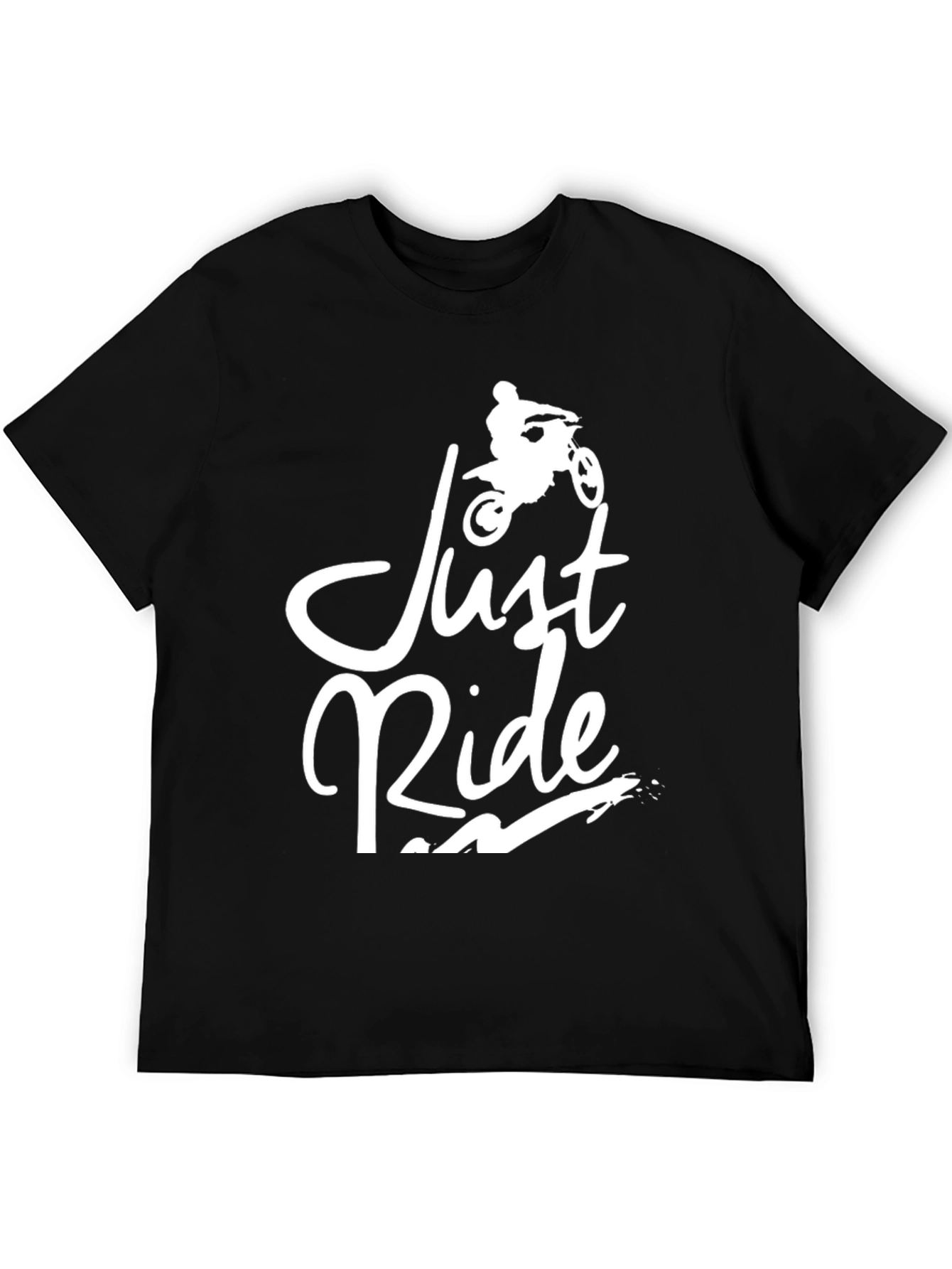 Just Ride Graphic Tee - Motorcycle Design