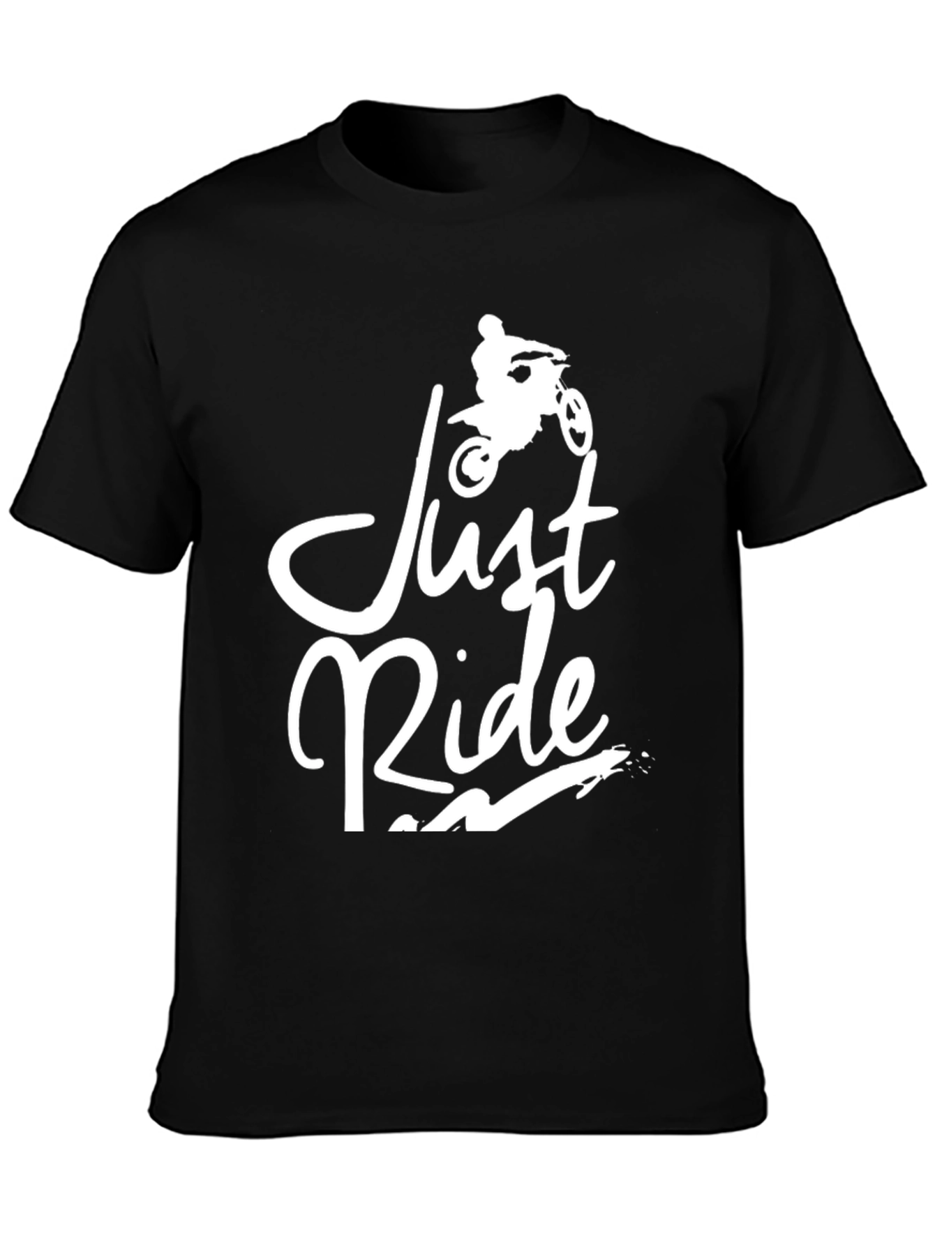 Just Ride Graphic Tee - Motorcycle Design