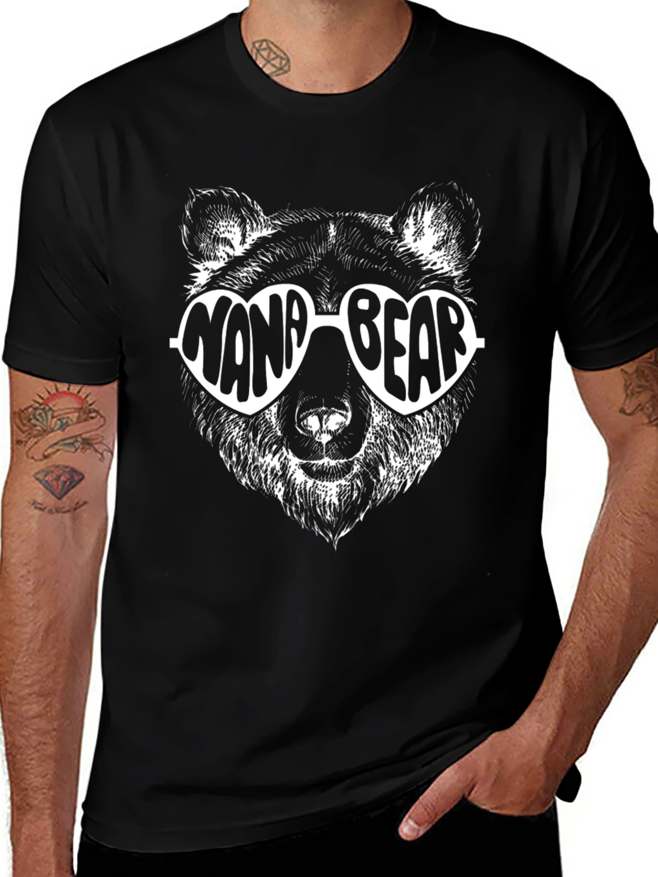 Nana Bear T-Shirt - Cool Bear Sunglasses Tee