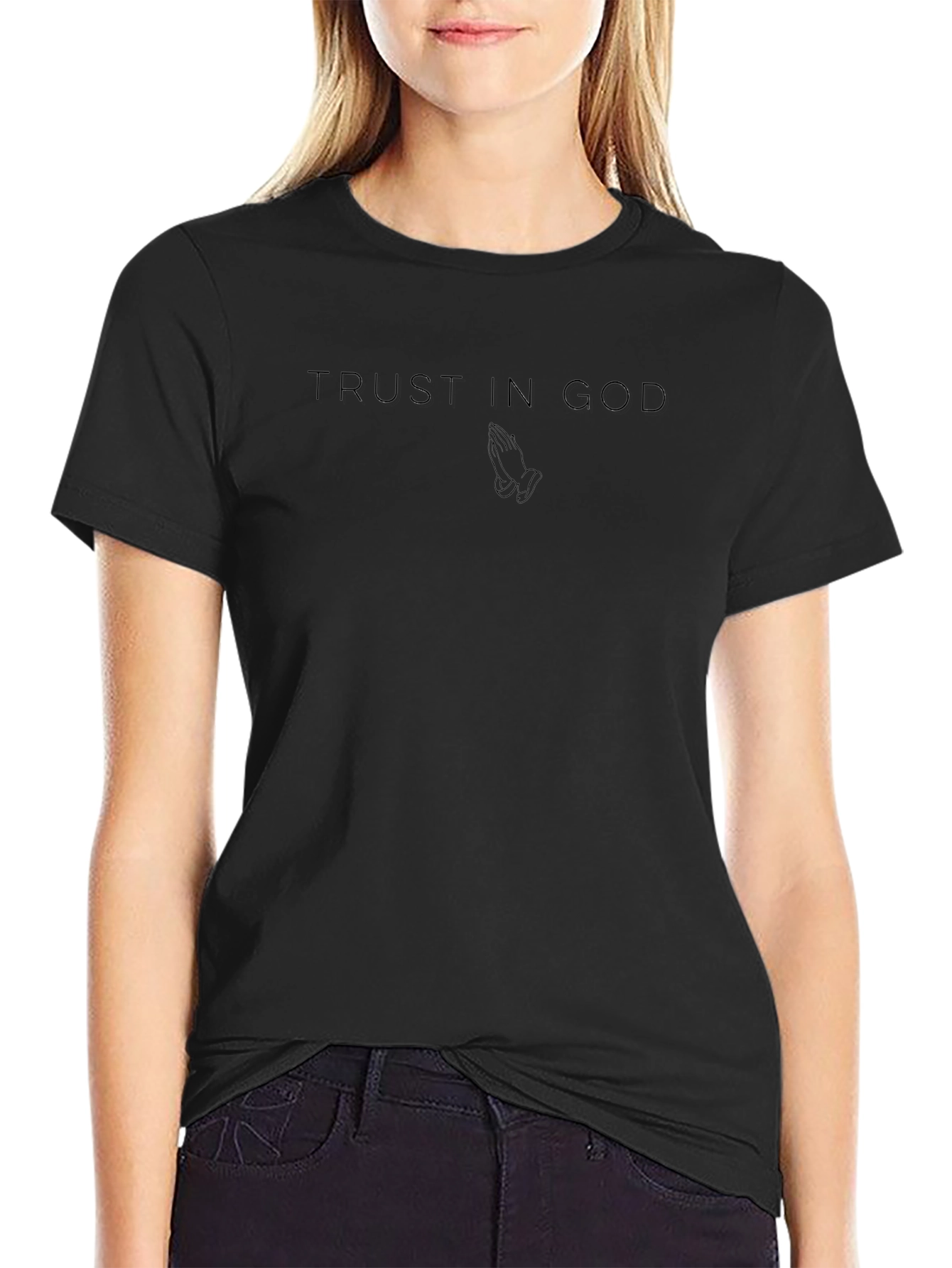 Trust in God Black Graphic T-Shirt