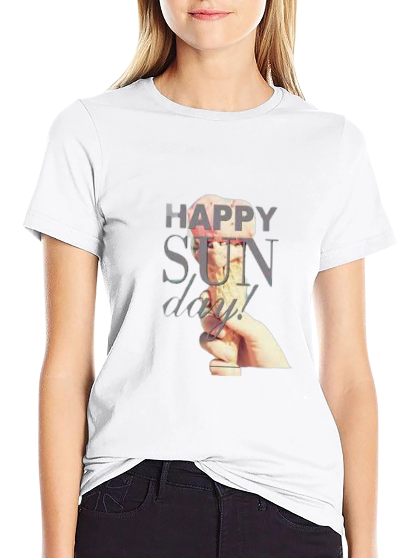 Happy Sunday Graphic T-Shirt - Black