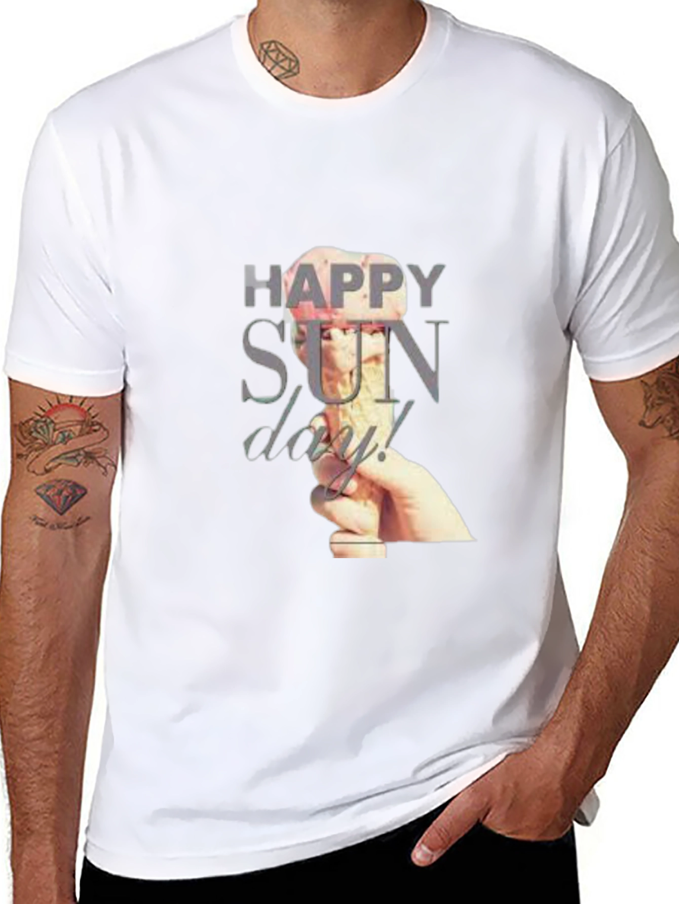 Happy Sunday Graphic T-Shirt - Black