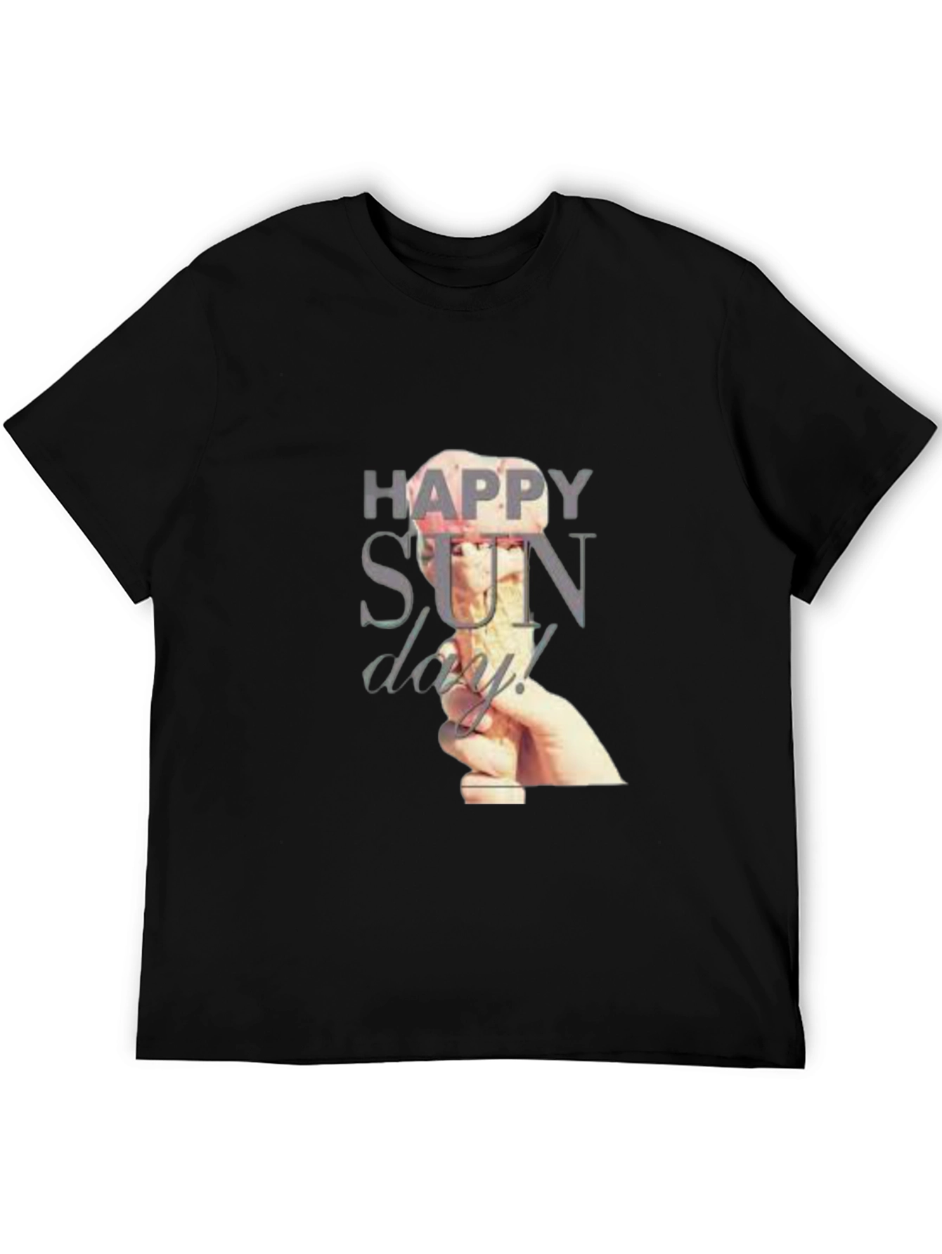 Happy Sunday Graphic T-Shirt - Black