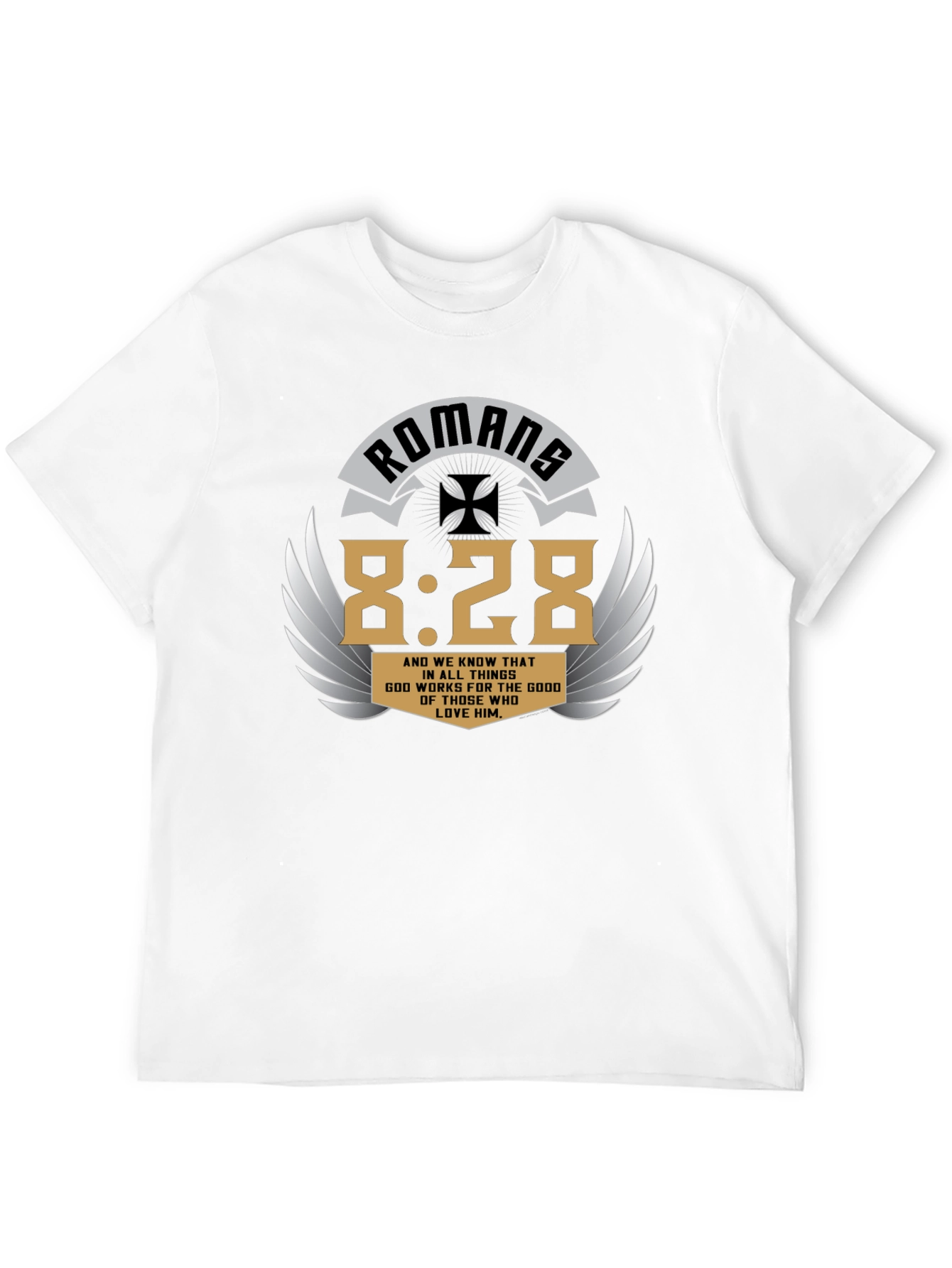 Romans 8:28 Graphic T-Shirt - Christian Scripture Tee