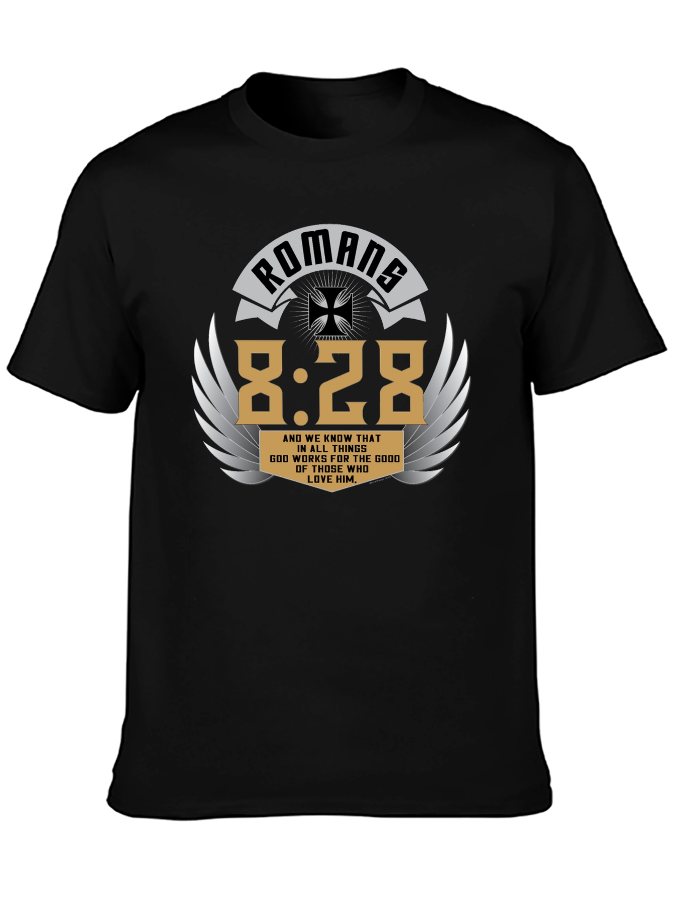 Romans 8:28 Graphic T-Shirt - Christian Scripture Tee