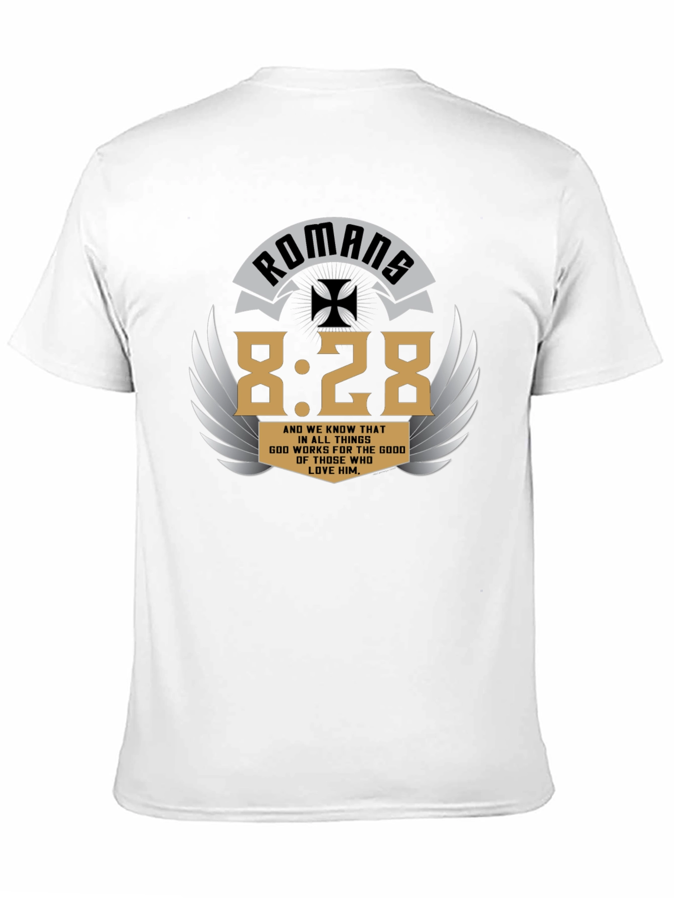 Romans 8:28 Graphic T-Shirt - Christian Scripture Tee