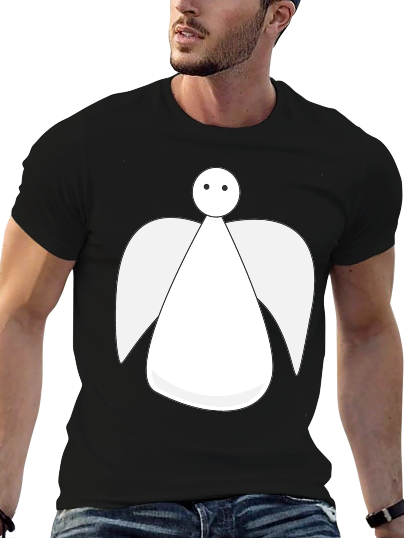 Angel Graphic Tee - Unisex Black T-Shirt