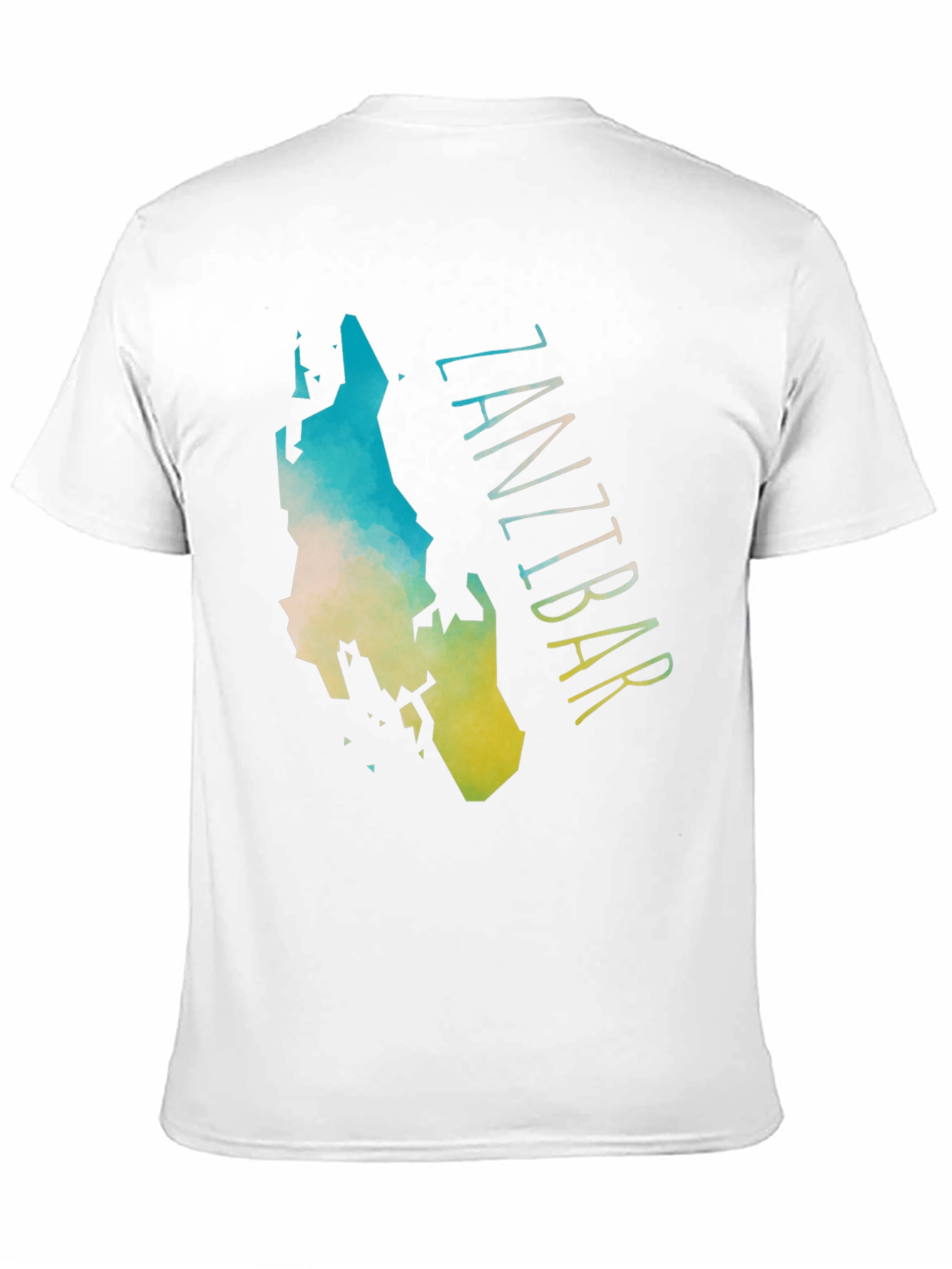 Zanzibar Island Map Graphic Tee - Black