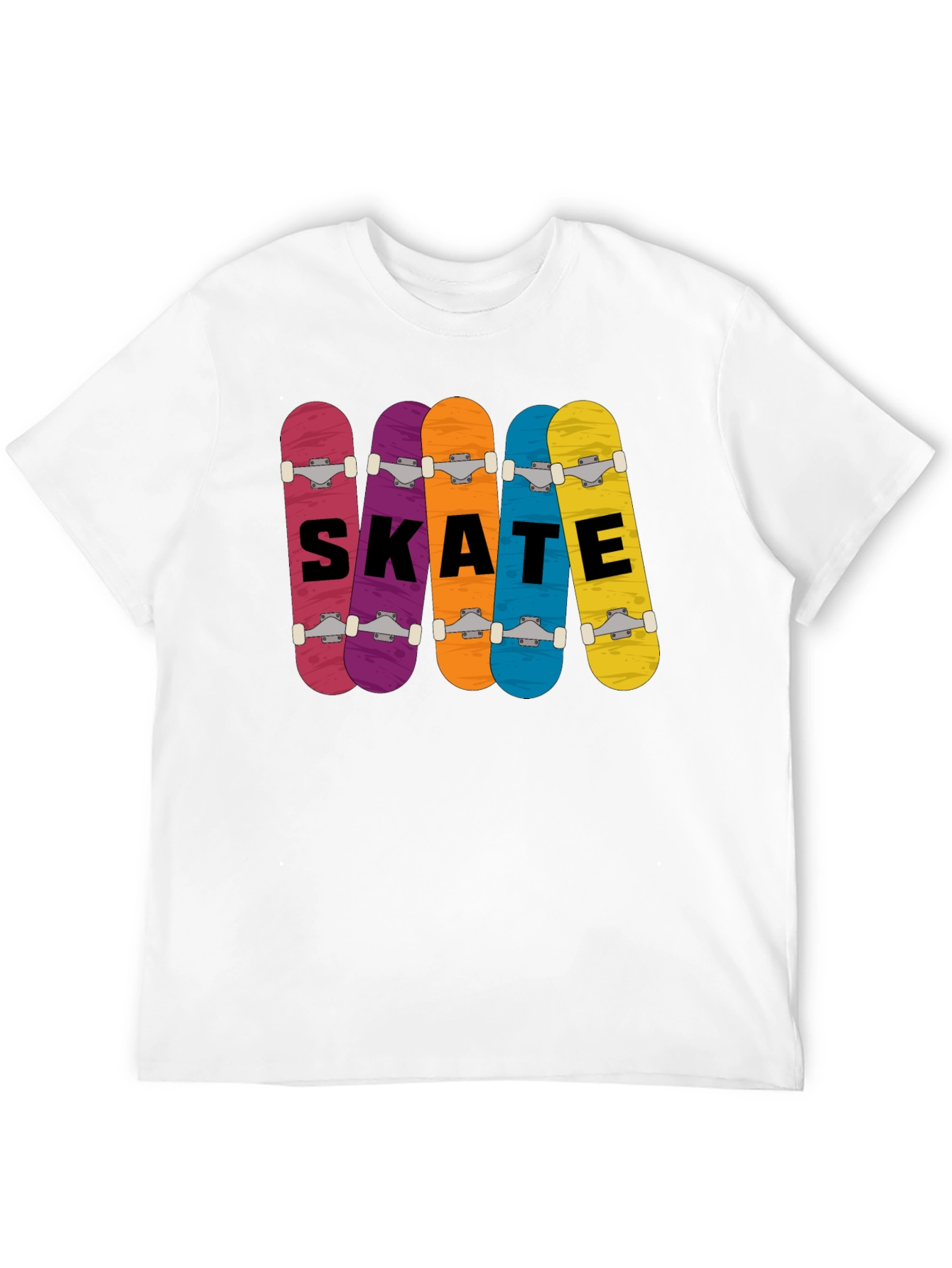 Skateboards Graphic Print T-Shirt