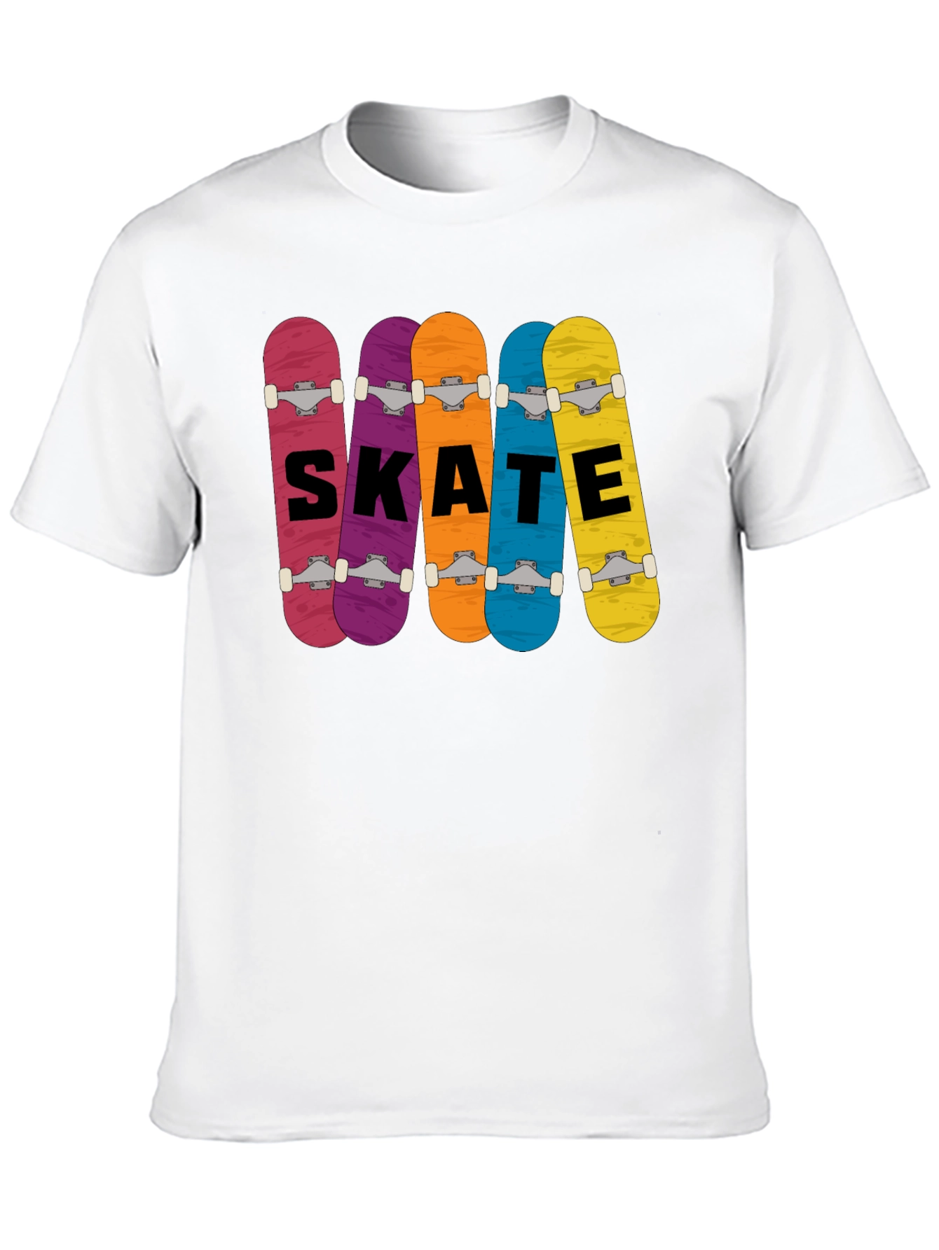 Skateboards Graphic Print T-Shirt