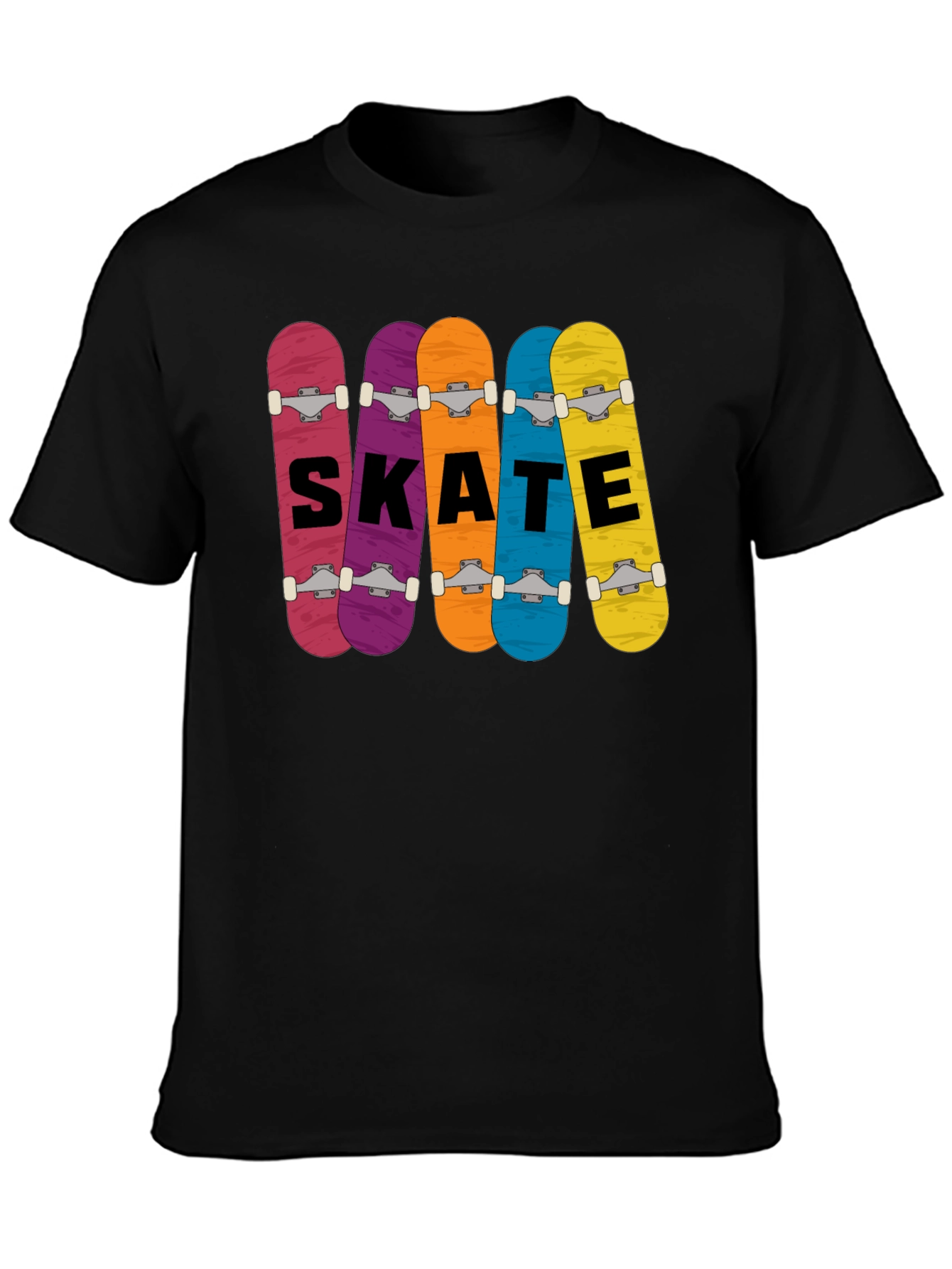Skateboards Graphic Print T-Shirt