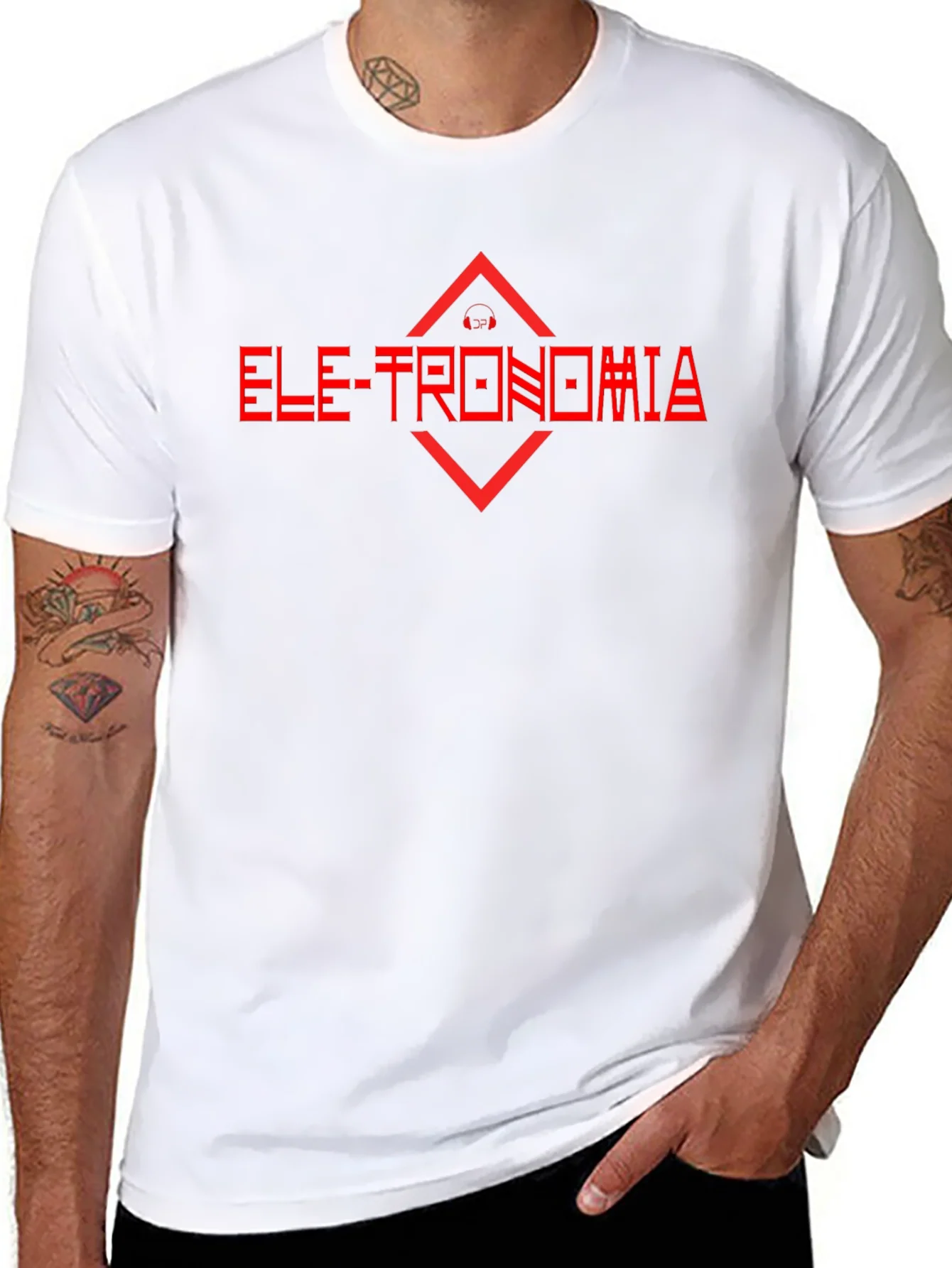 Electronomia Red Graphic Black T-Shirt