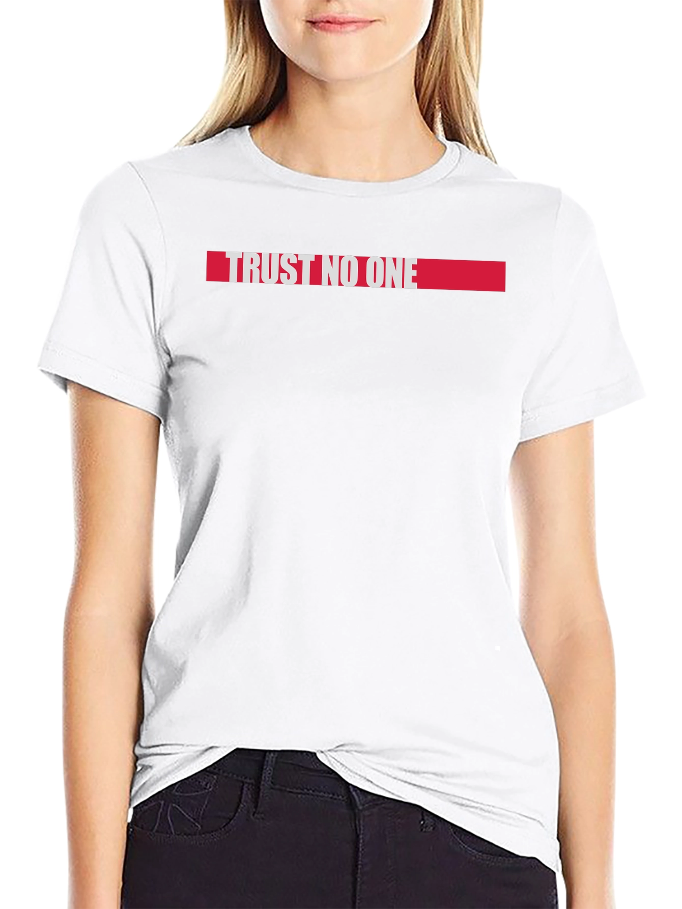 Trust No One Graphic Tee - Black