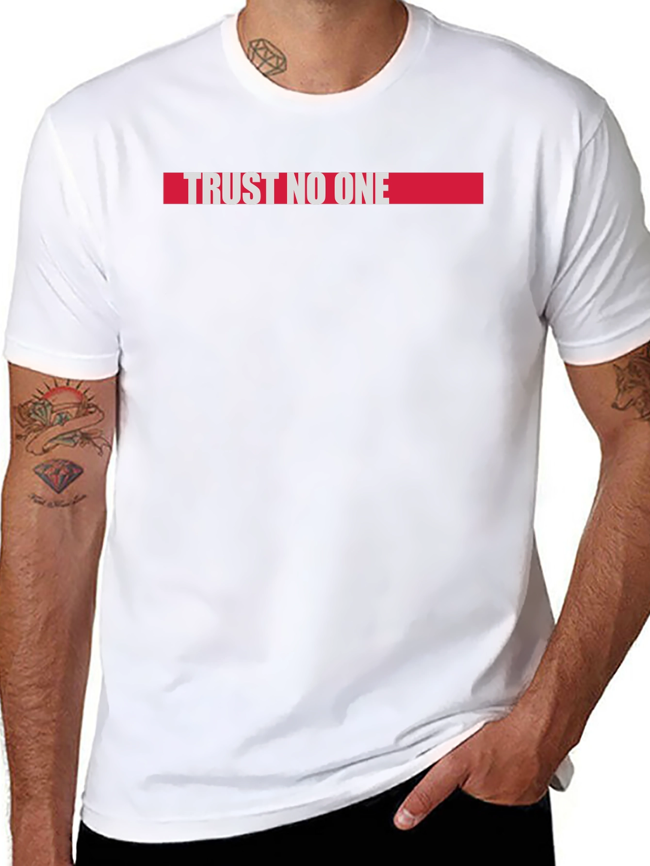 Trust No One Graphic Tee - Black