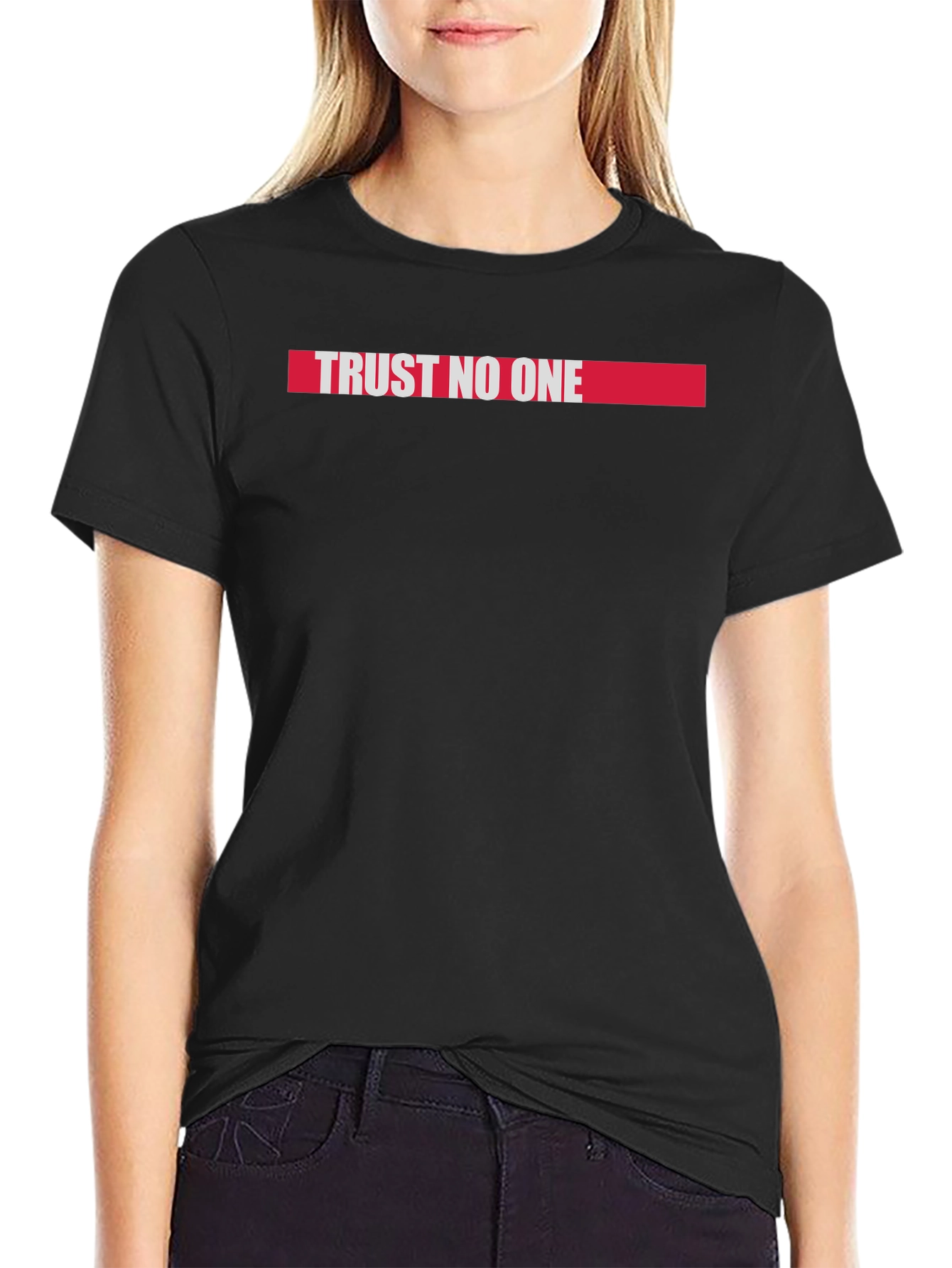 Trust No One Graphic Tee - Black