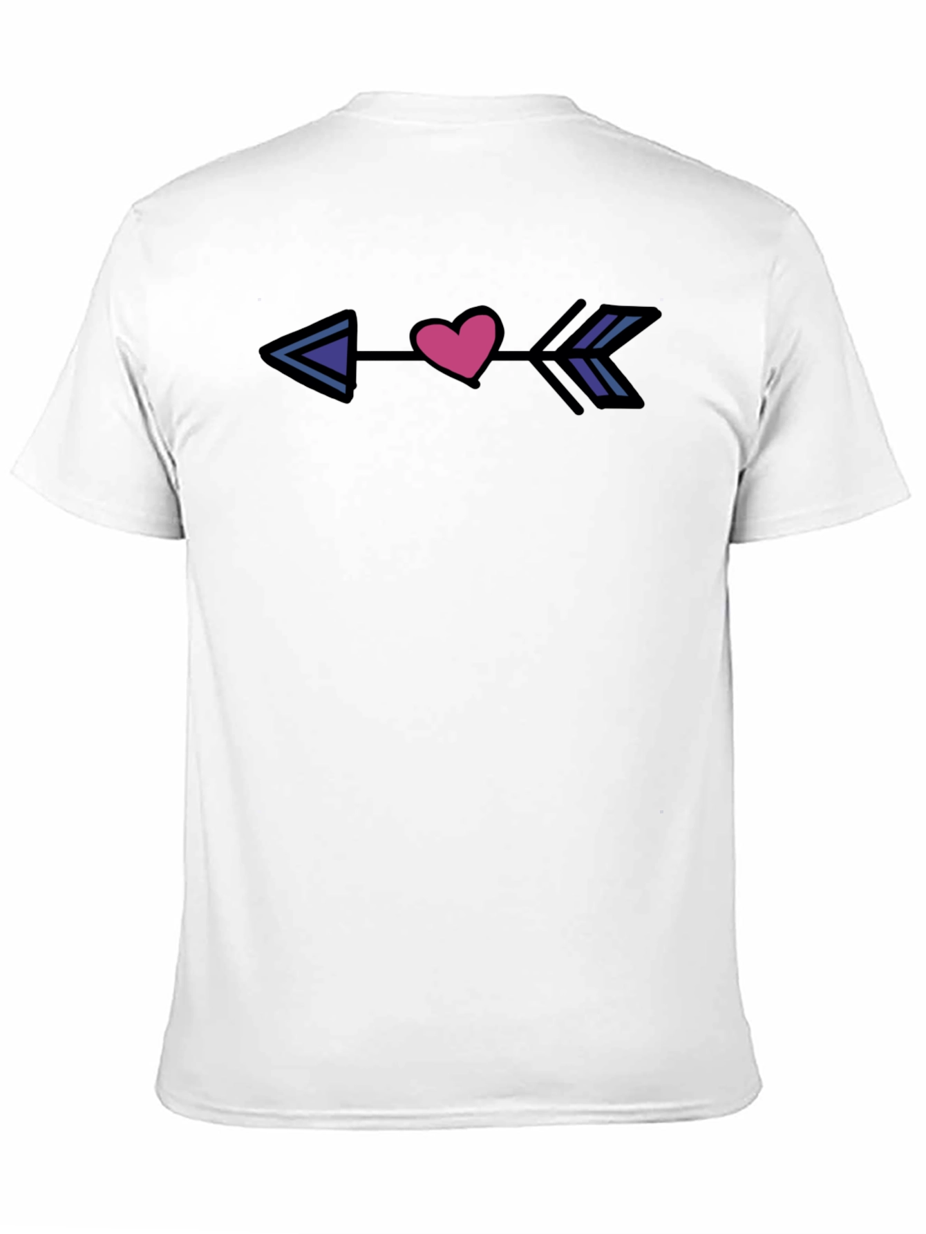 Heart Arrow Graphic Tee - Black Casual Shirt