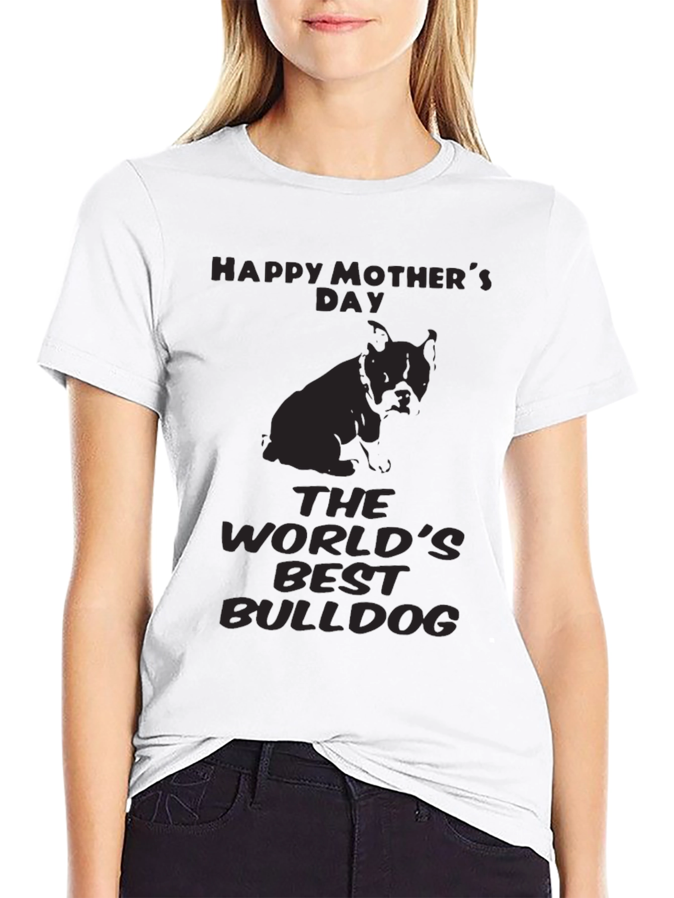 Happy Mothers Day Bulldog T-Shirt