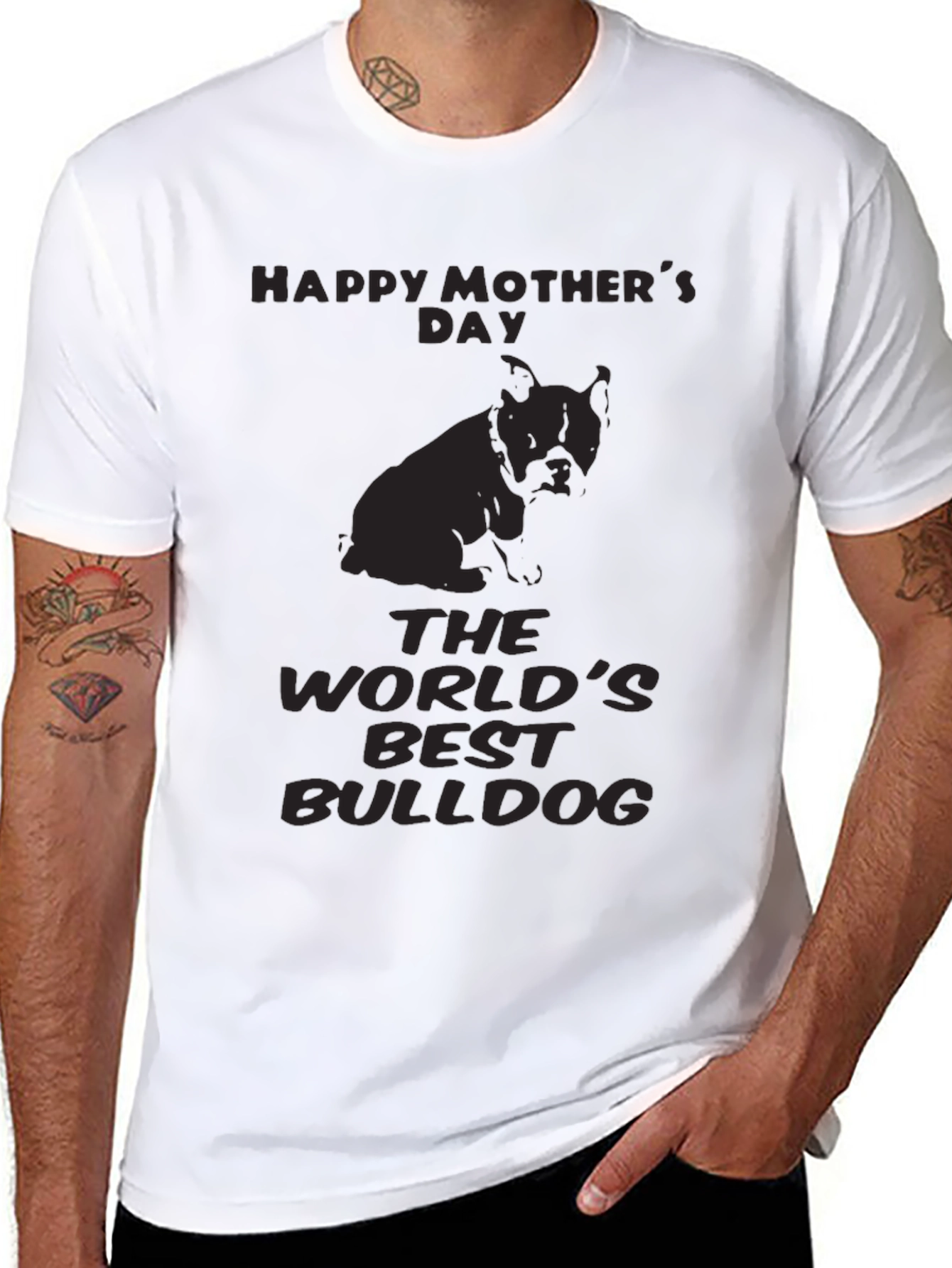 Happy Mothers Day Bulldog T-Shirt