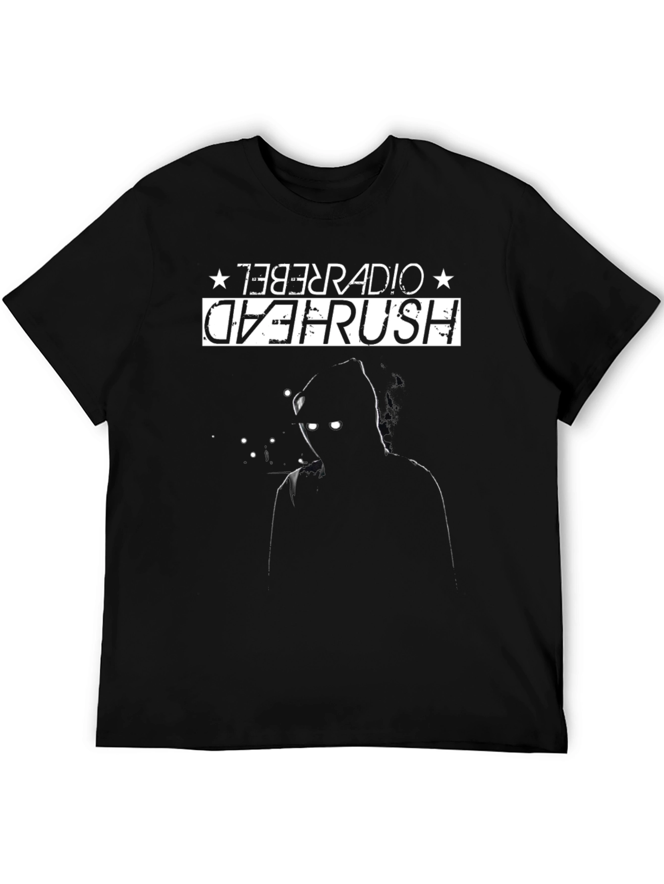 Death Head Radio Rebel Black Graphic Tee
