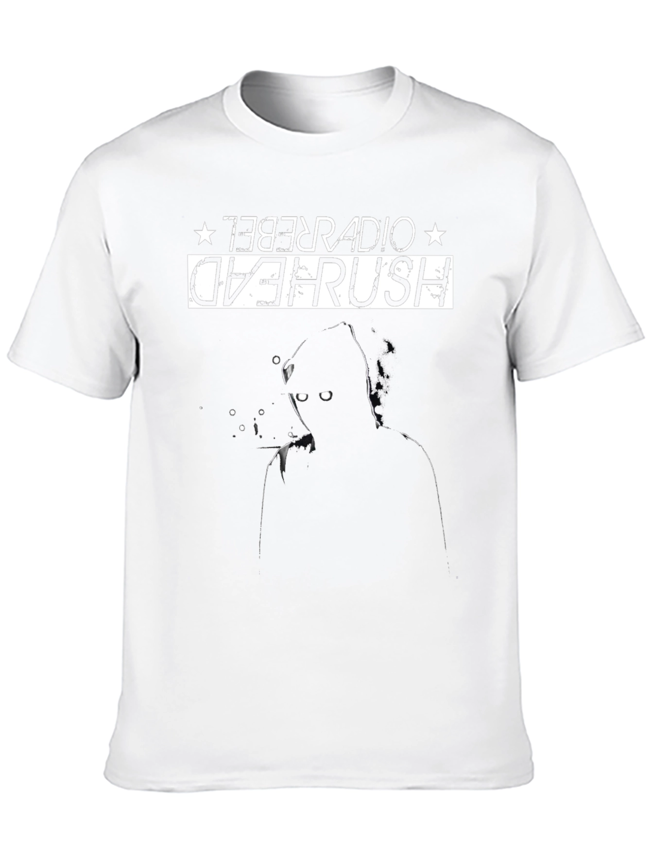 Death Head Radio Rebel Black Graphic Tee