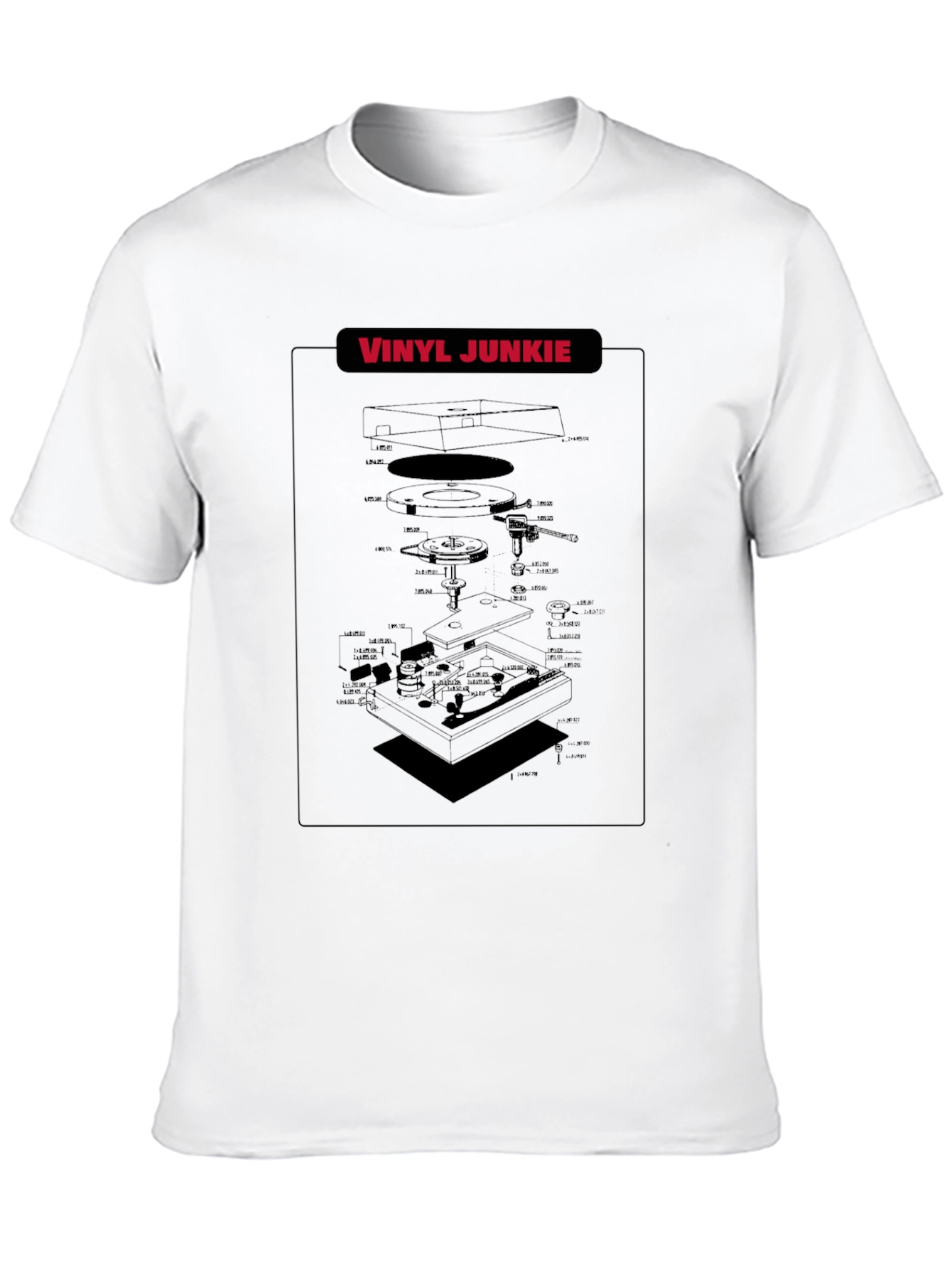 Vinyl Junkie Black Graphic T-Shirt