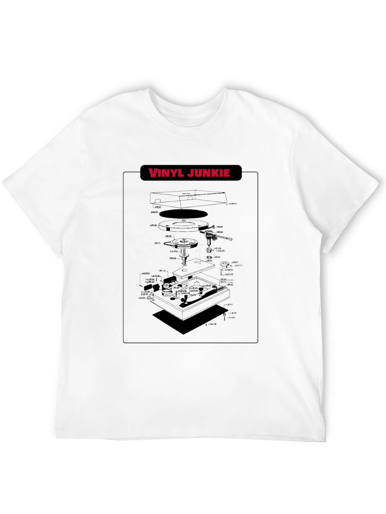 Vinyl Junkie Black Graphic T-Shirt