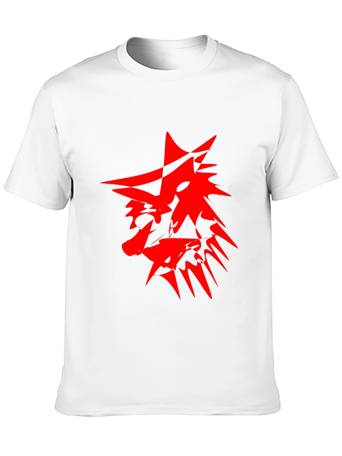 Edgy Red Graphic Print Black T-Shirt