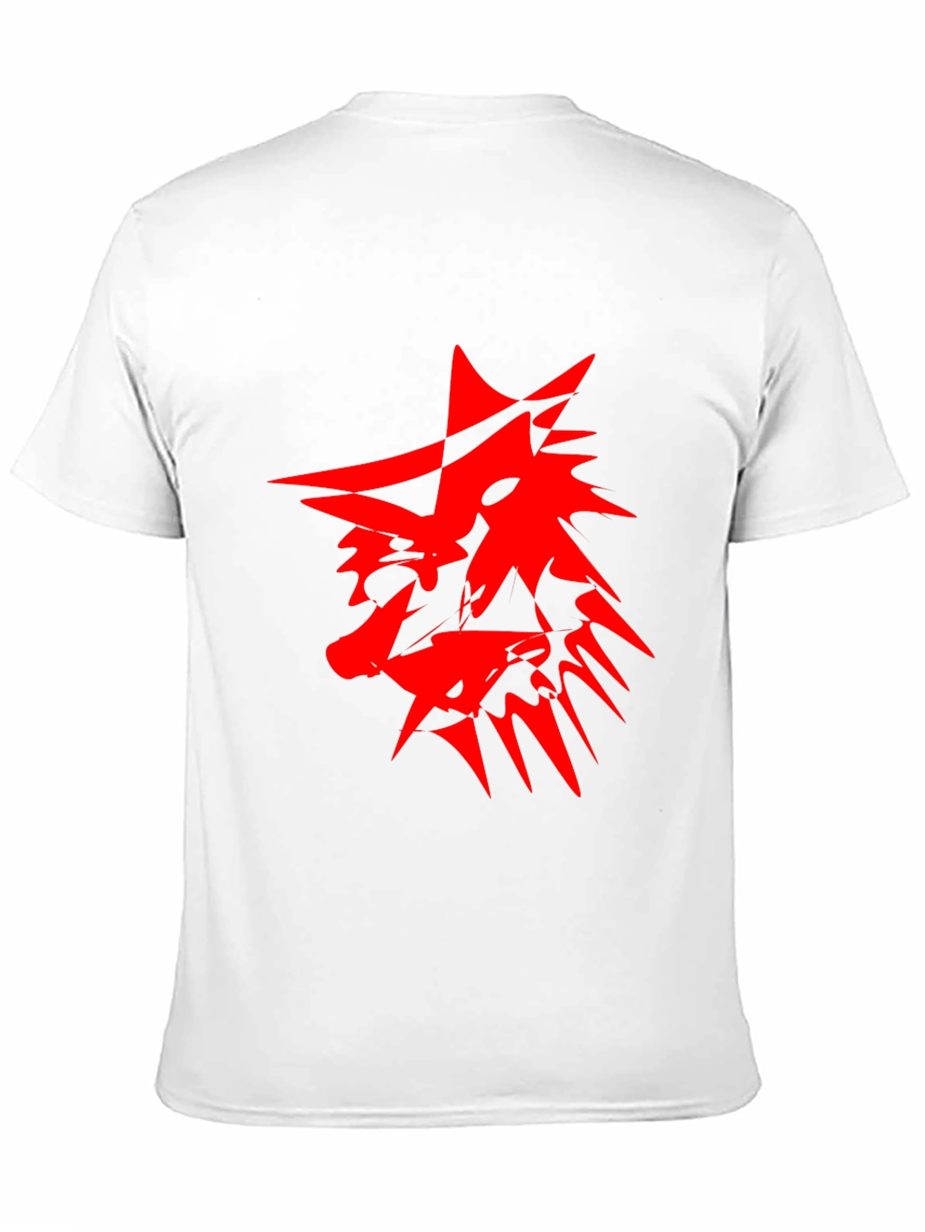 Edgy Red Graphic Print Black T-Shirt