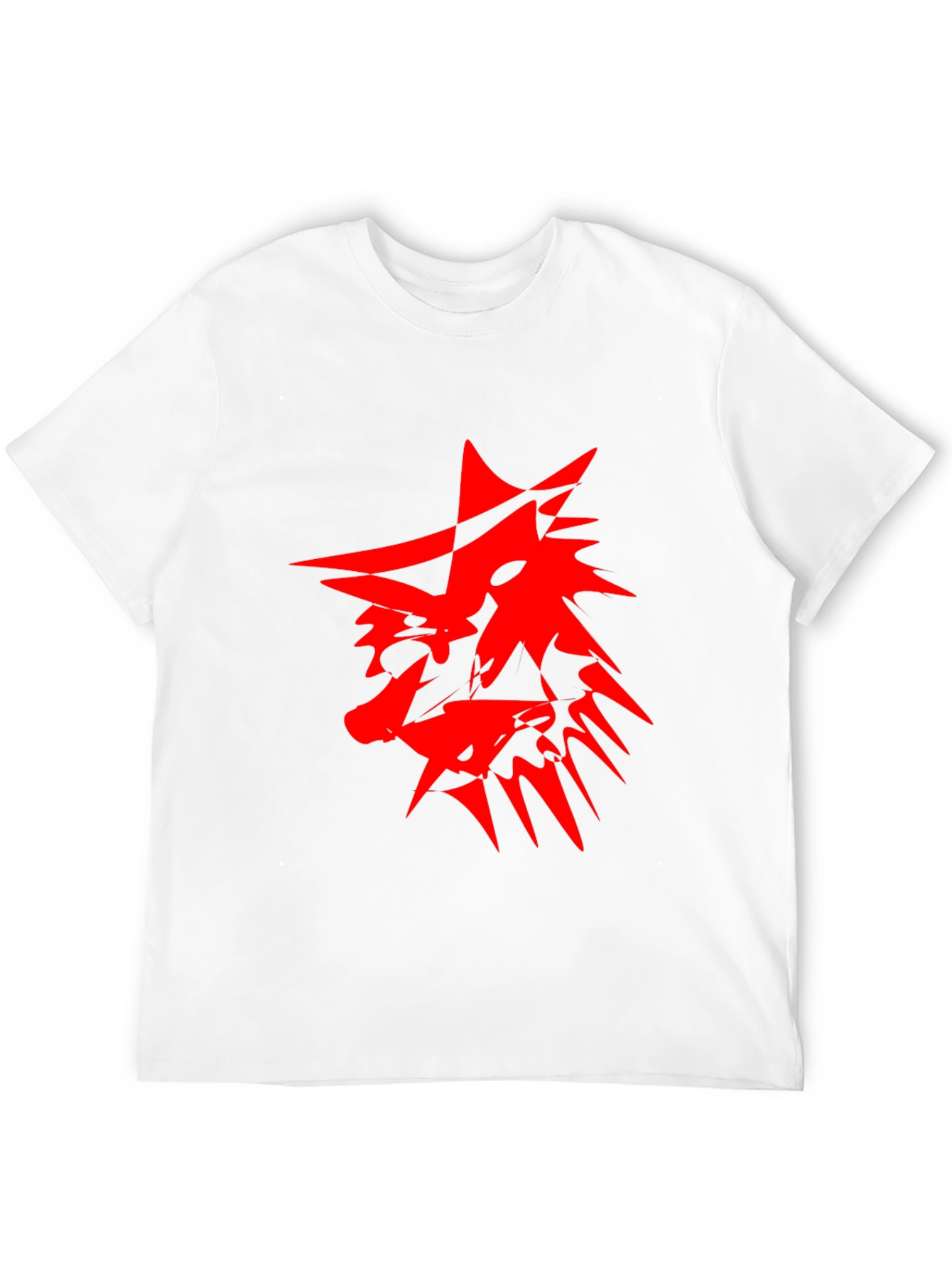 Edgy Red Graphic Print Black T-Shirt