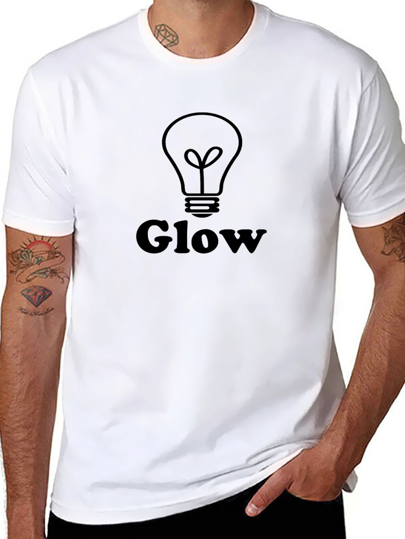 Glow Graphic Tee - Modern Black T-Shirt
