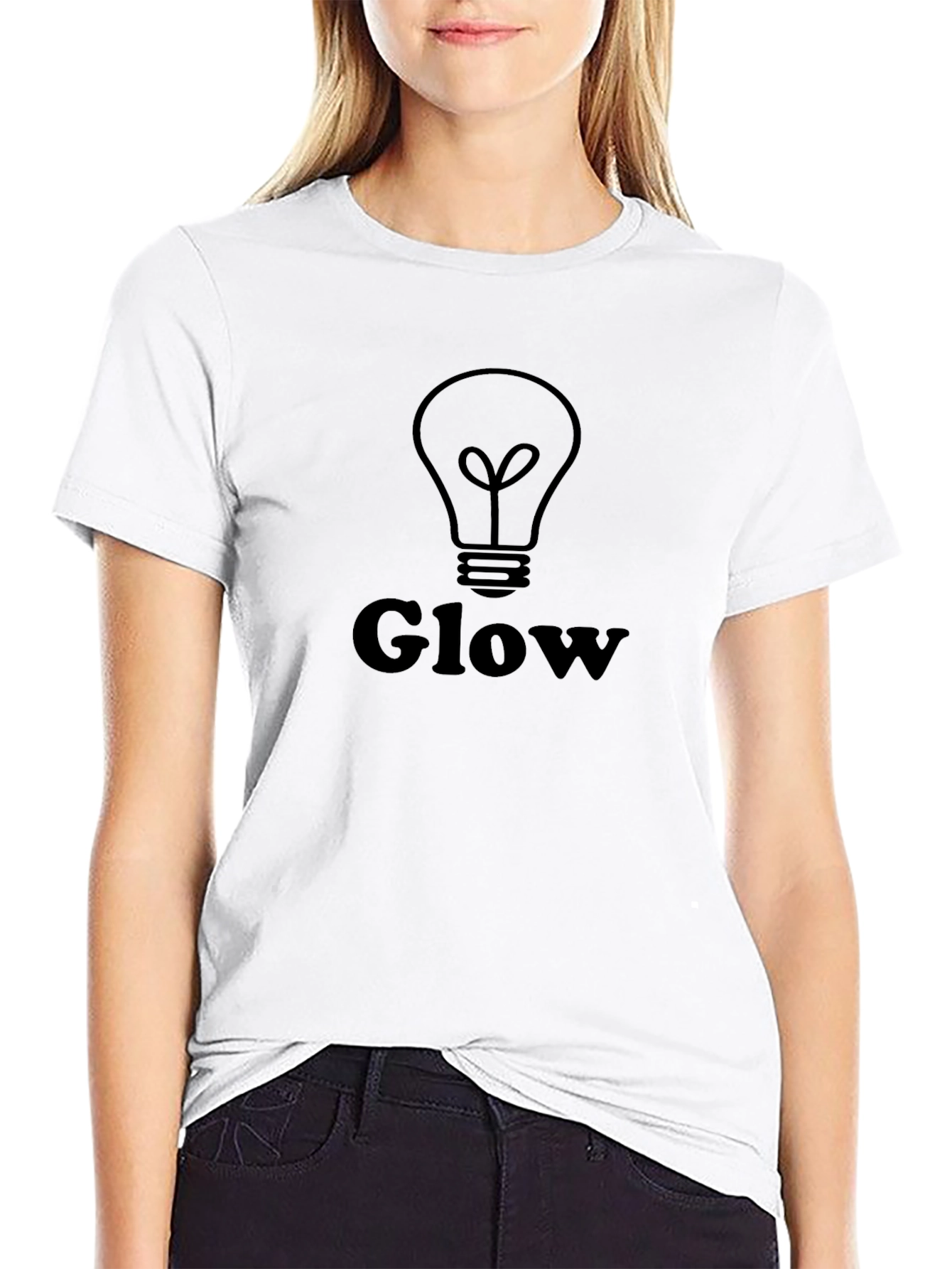 Glow Graphic Tee - Modern Black T-Shirt