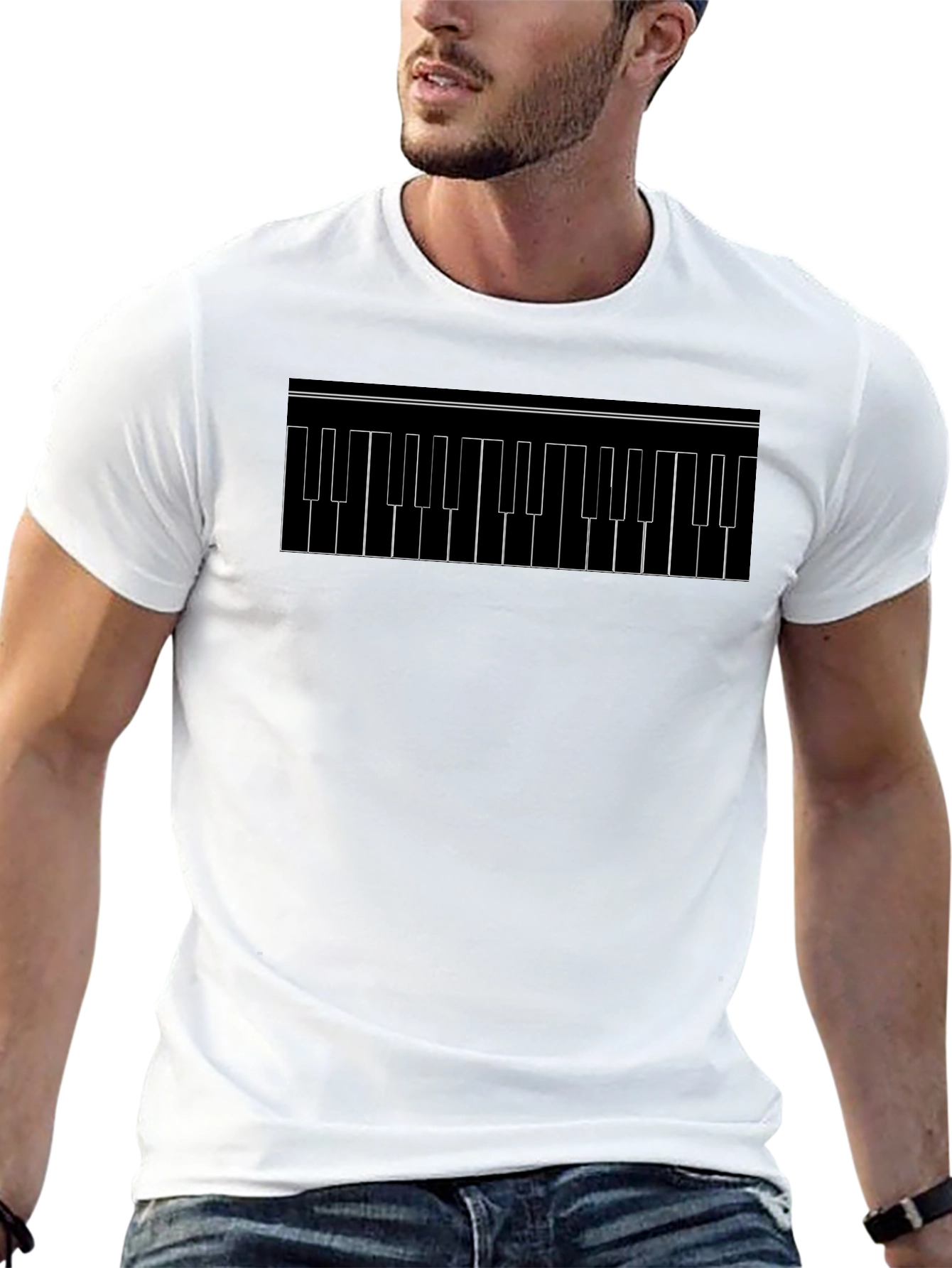Keyboard Keys Graphic Tee - Black