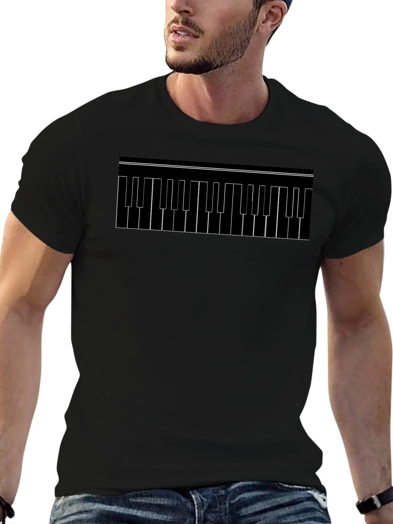 Keyboard Keys Graphic Tee - Black