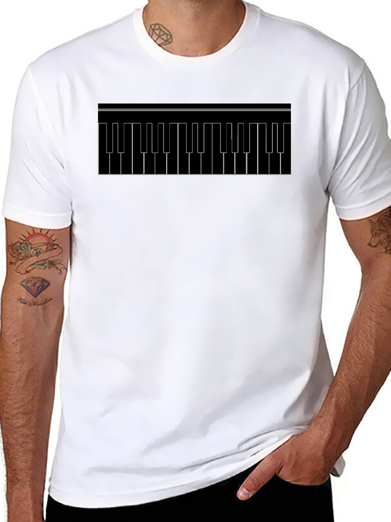 Keyboard Keys Graphic Tee - Black
