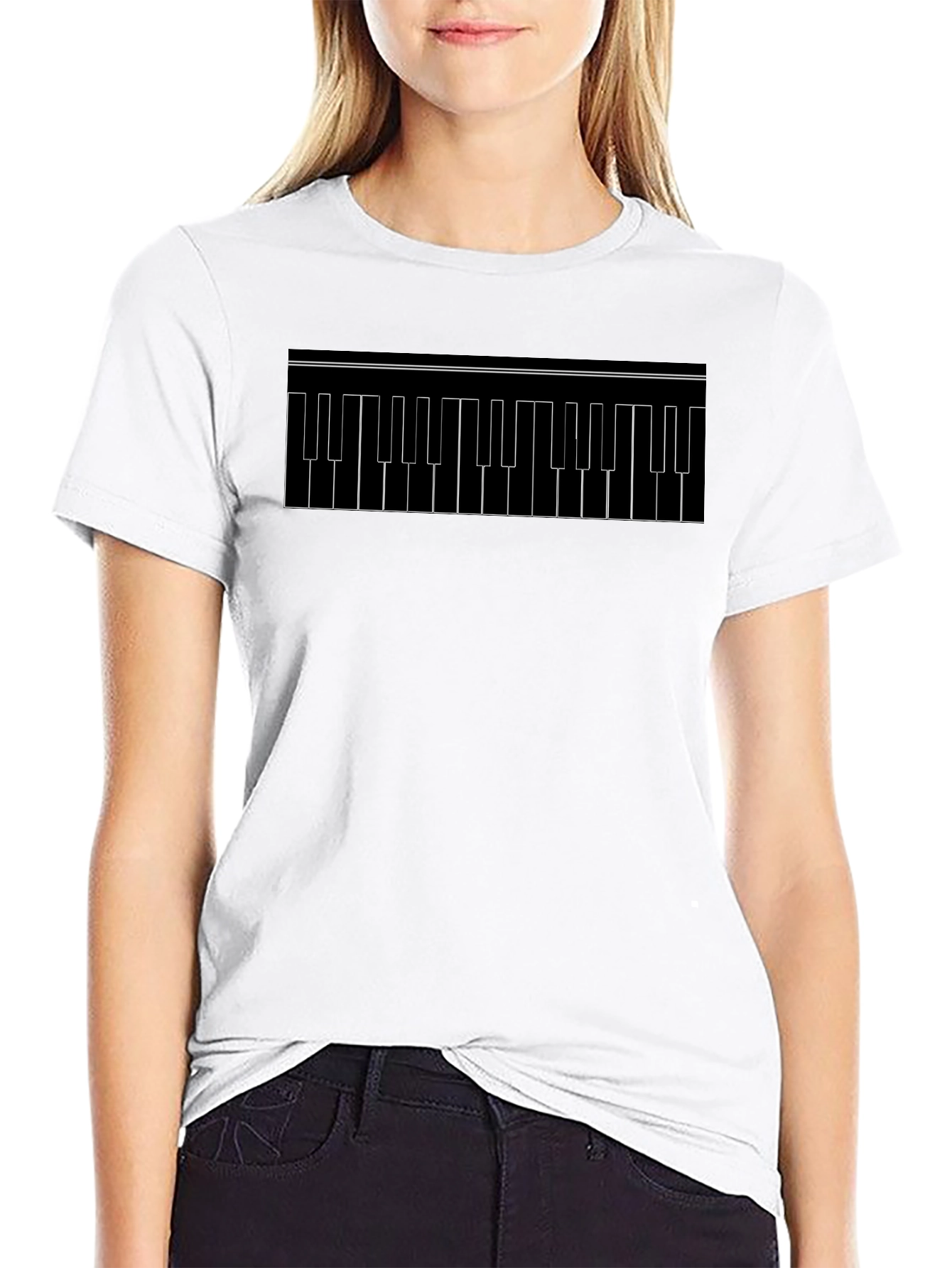Keyboard Keys Graphic Tee - Black