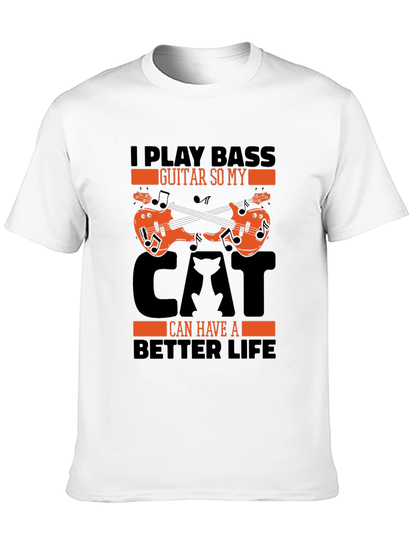 Bass Guitar Cat Lover T-Shirt
