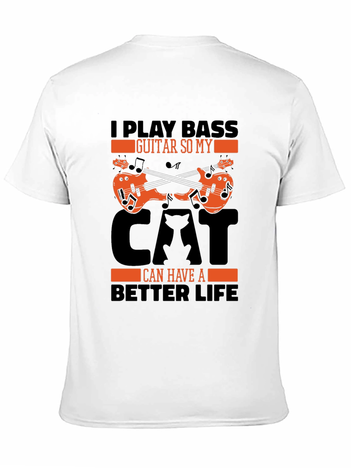 Bass Guitar Cat Lover T-Shirt