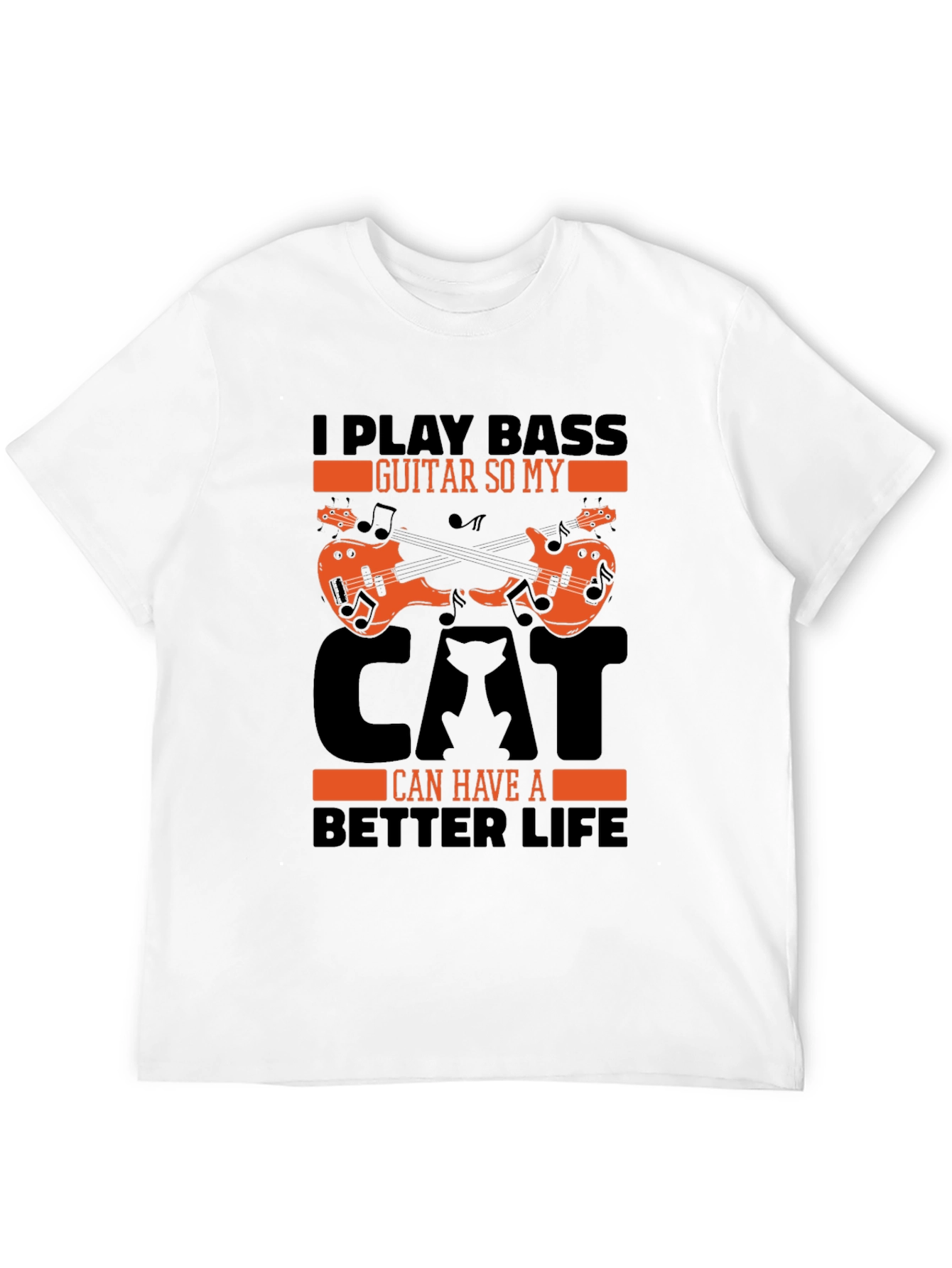 Bass Guitar Cat Lover T-Shirt