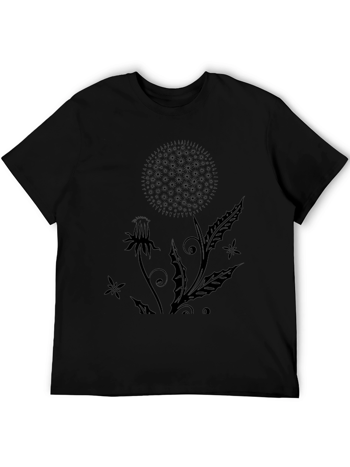 Black Dandelion Graphic Tee - Stylish Casual Wear