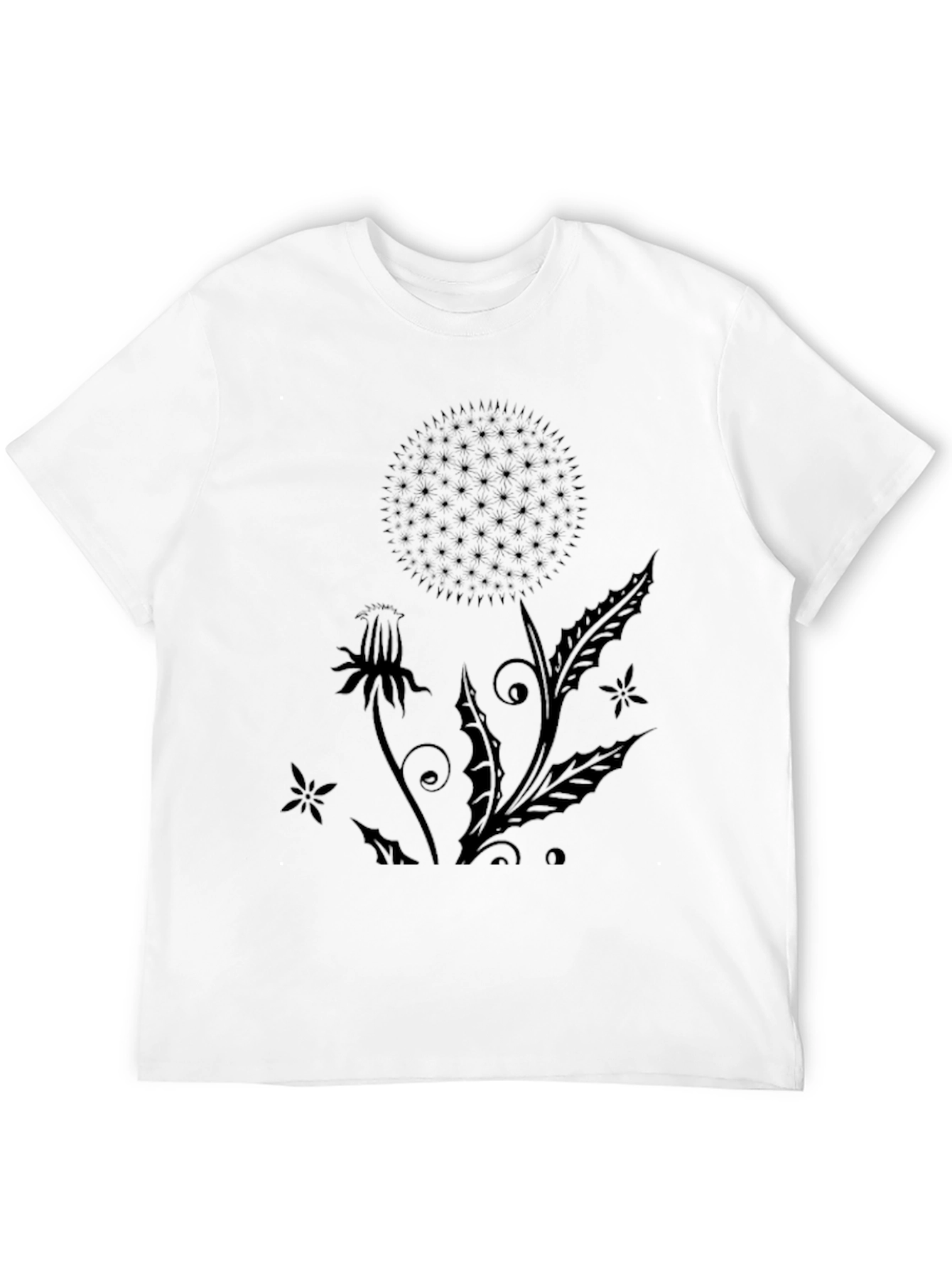Black Dandelion Graphic Tee - Stylish Casual Wear