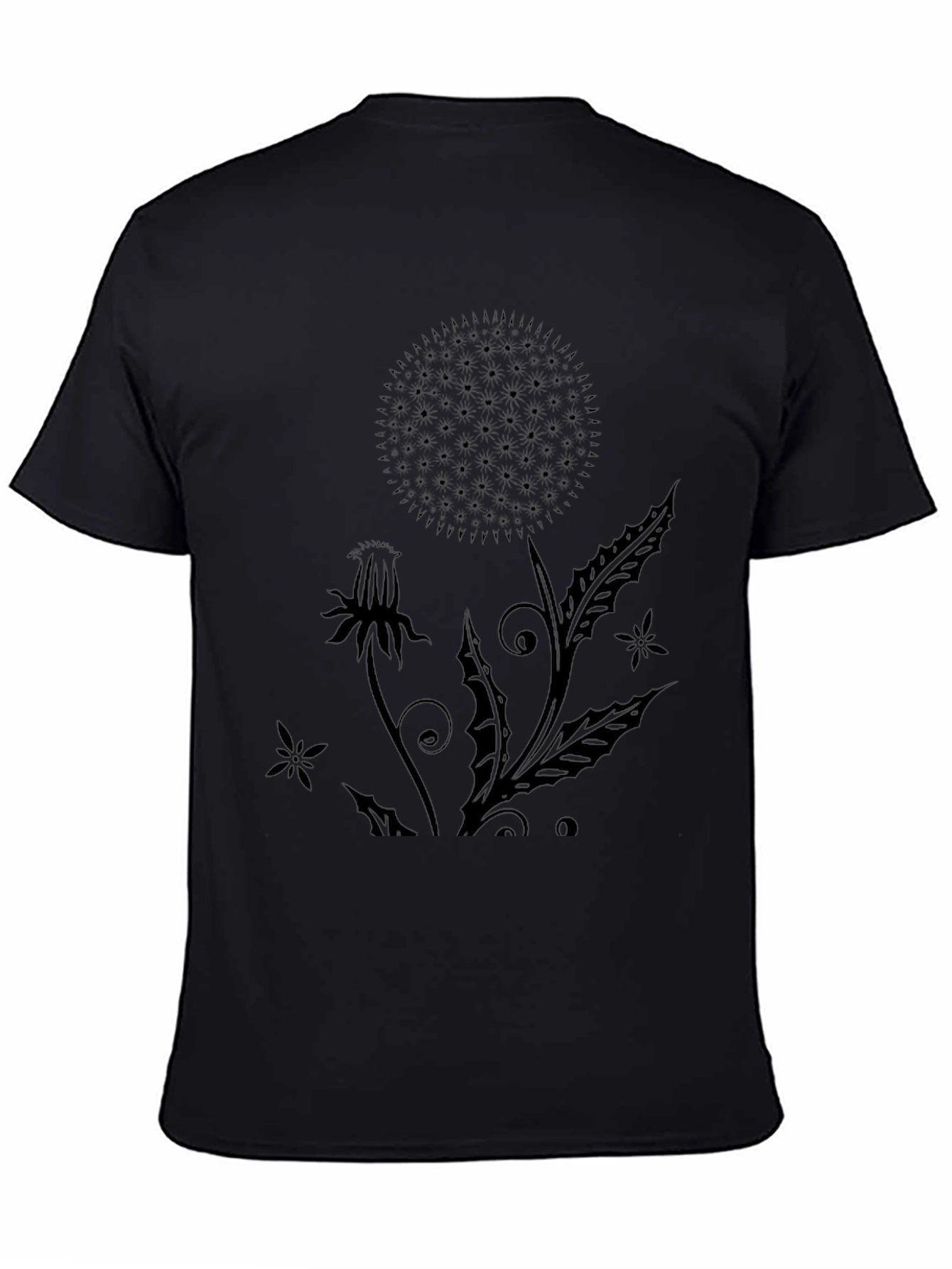 Black Dandelion Graphic Tee - Stylish Casual Wear
