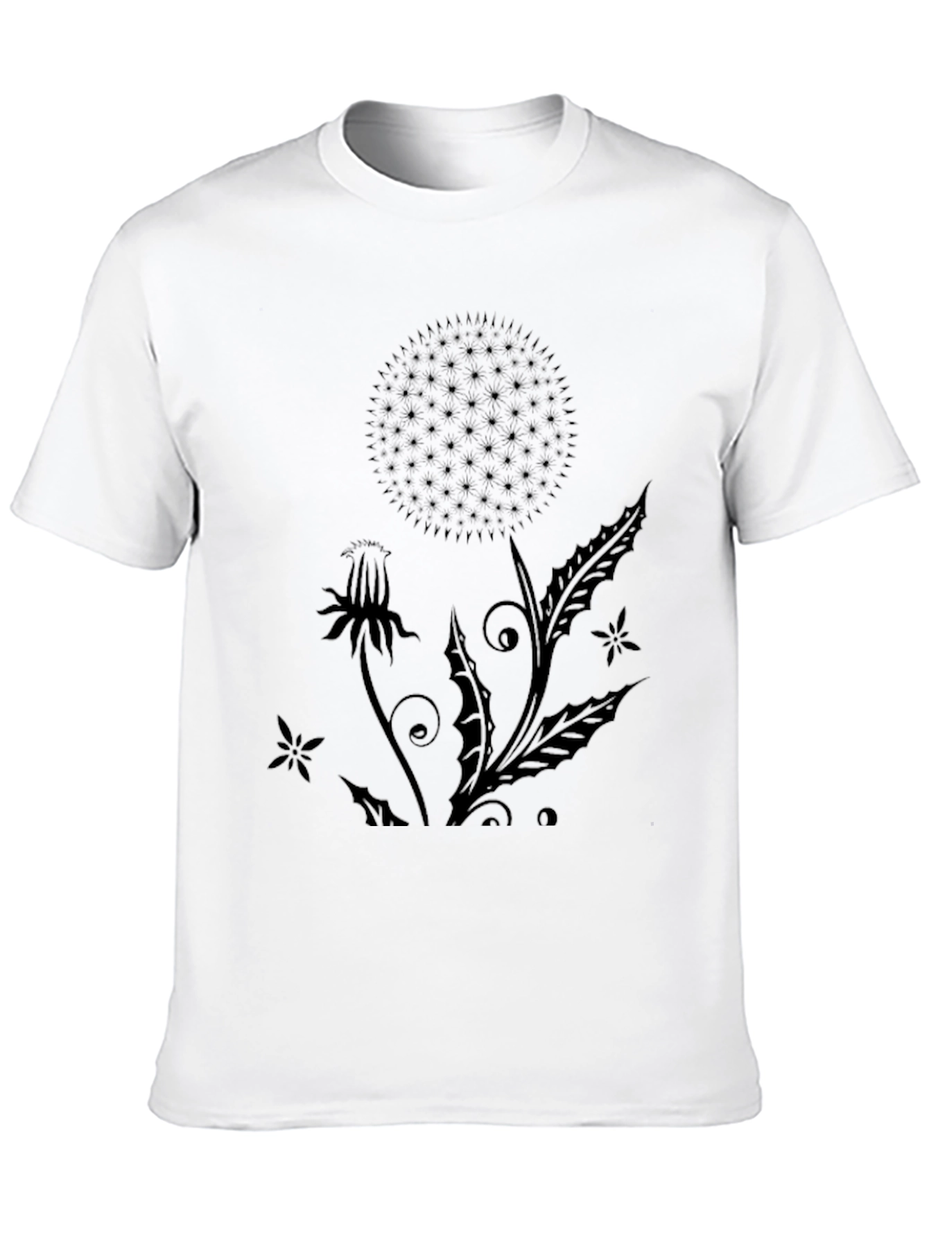 Black Dandelion Graphic Tee - Stylish Casual Wear