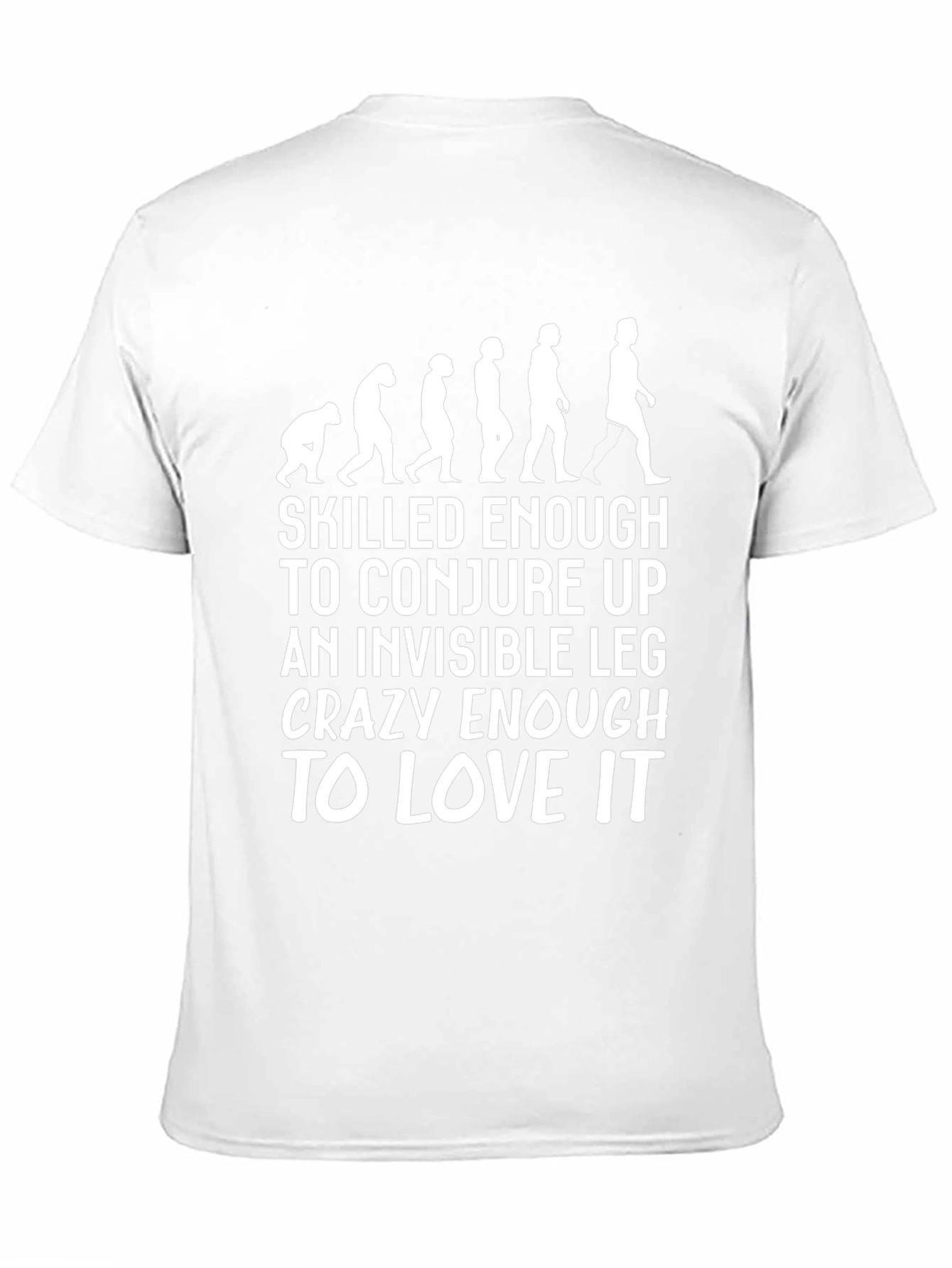 Invisible Leg T-Shirt: Evolution Funny Tee