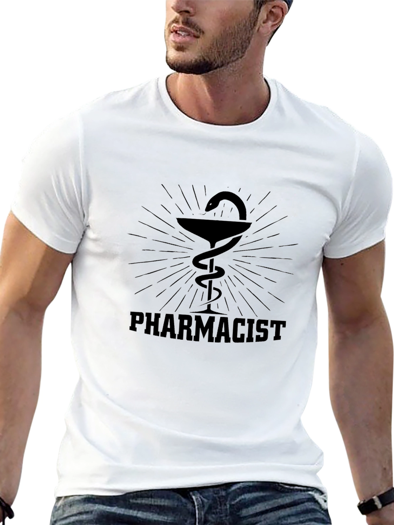 Pharmacist T-Shirt - Caduceus Symbol Design