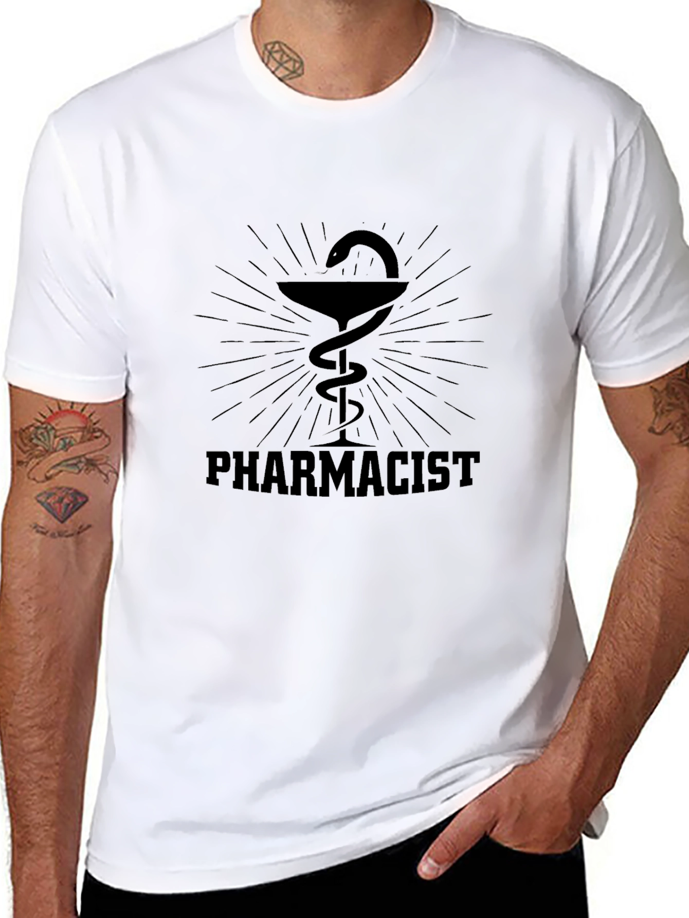 Pharmacist T-Shirt - Caduceus Symbol Design